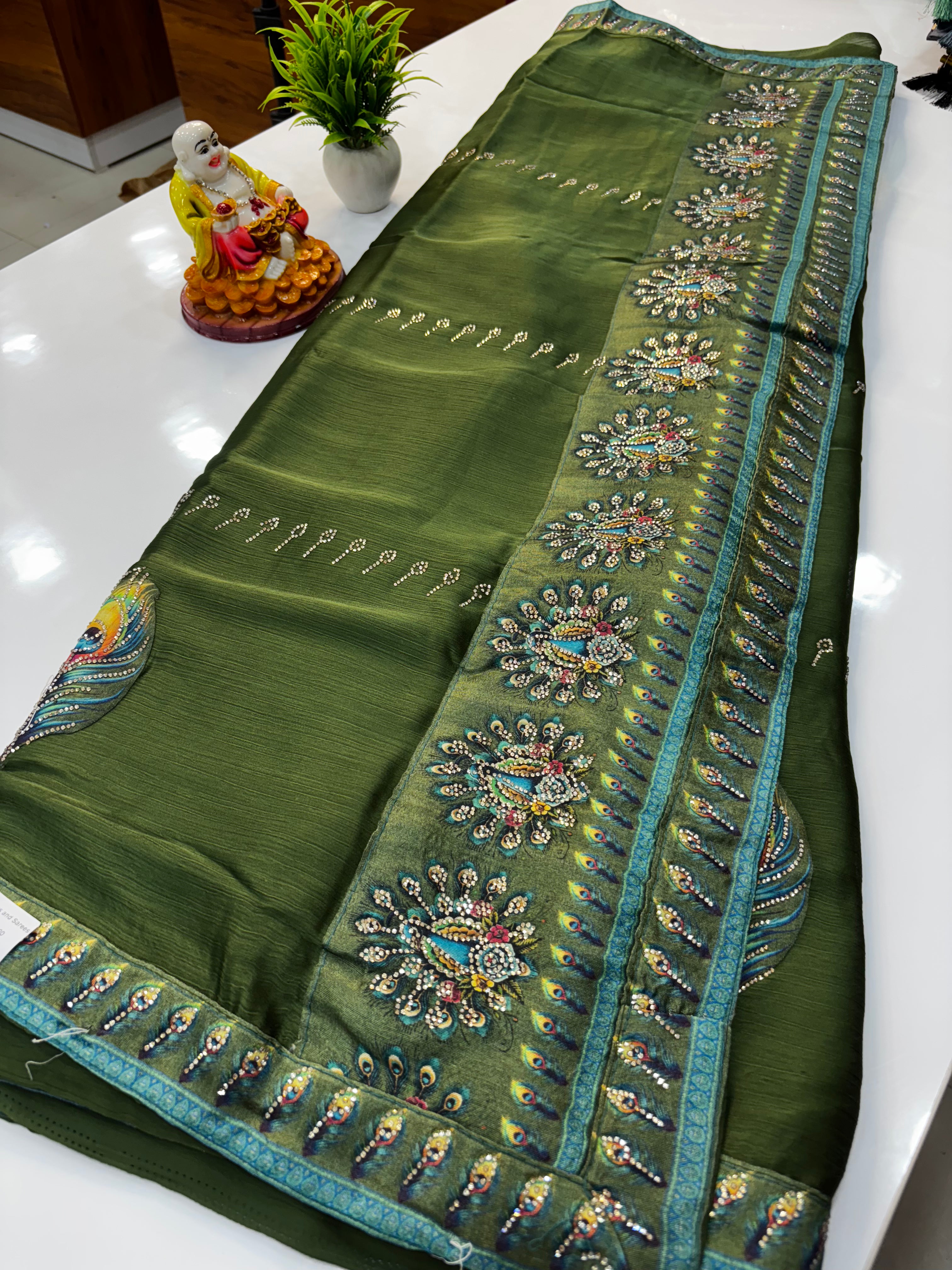 Premium Designer Wear Saree with Mayuri Design | Padmavathi Silks