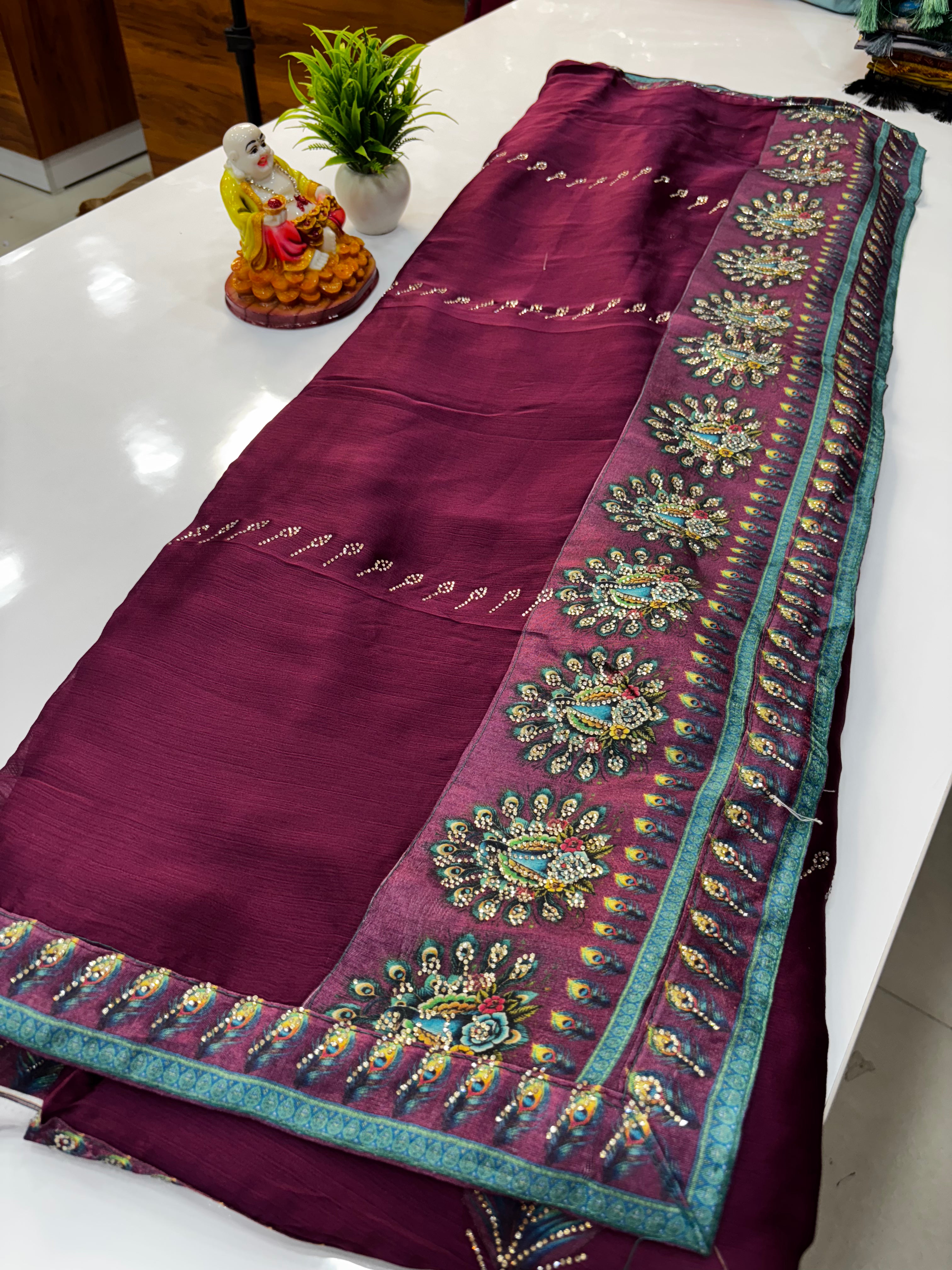 Premium Designer Wear Saree with Mayuri Design | Padmavathi Silks