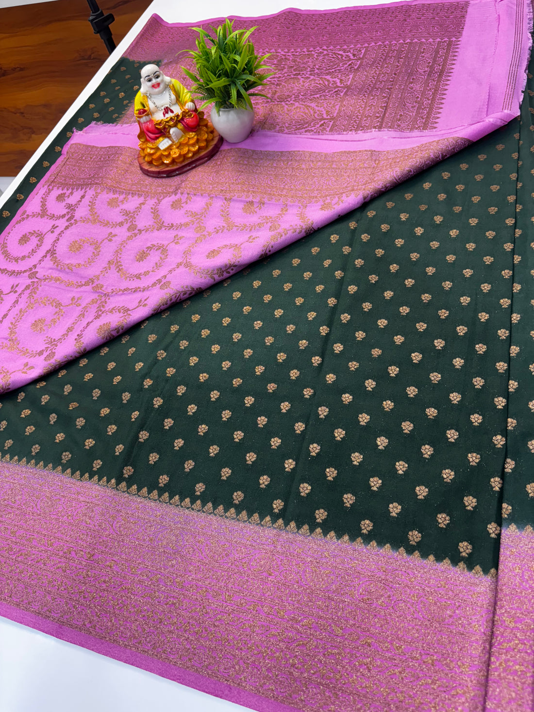 Premium Khaddi Georgette Saree with Buttas & Rich Pallu | Padmavathi Silks and Sarees