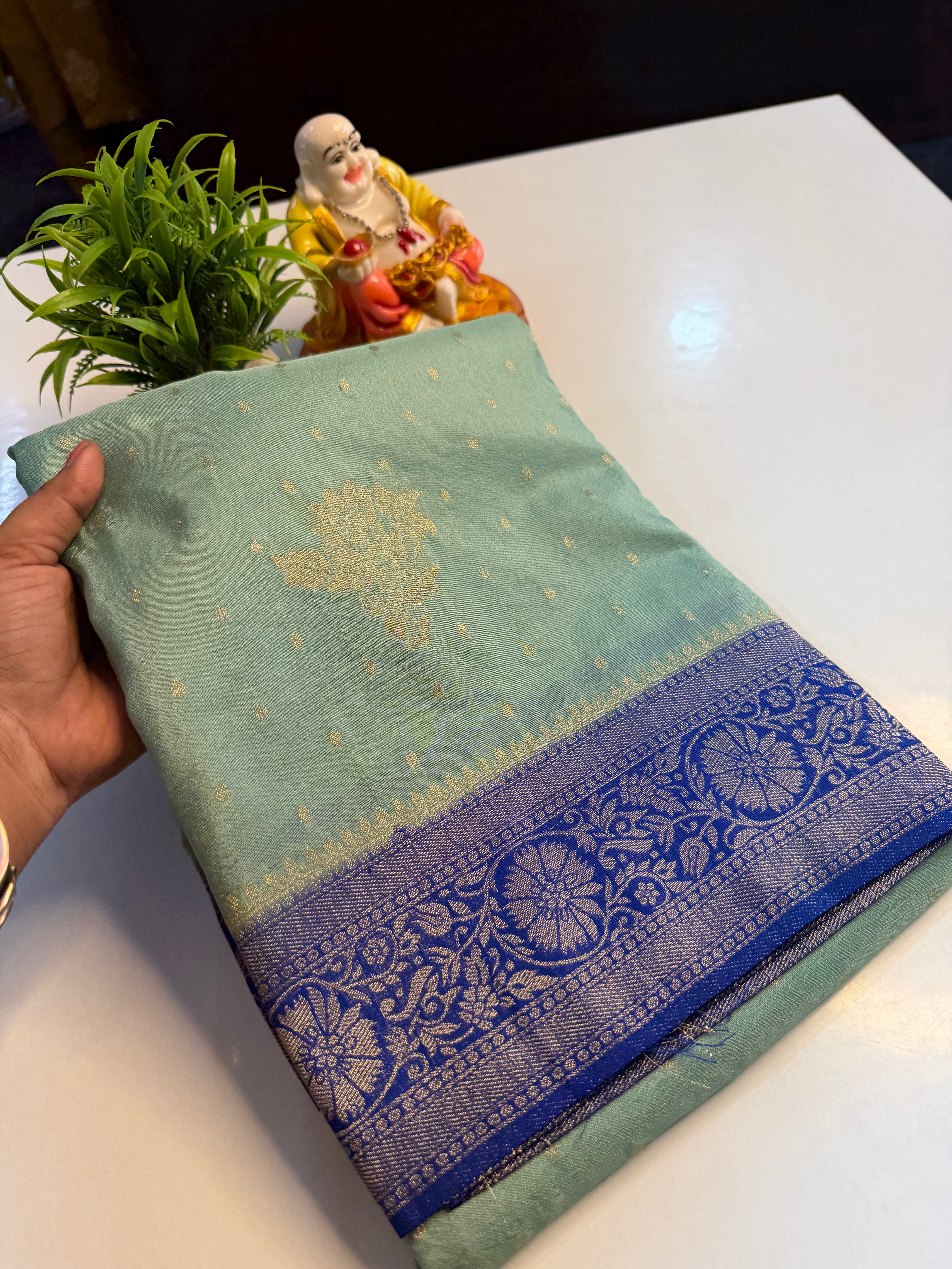 Georgette Saree with Buttas & Rich Pallu | Butta Blouse…