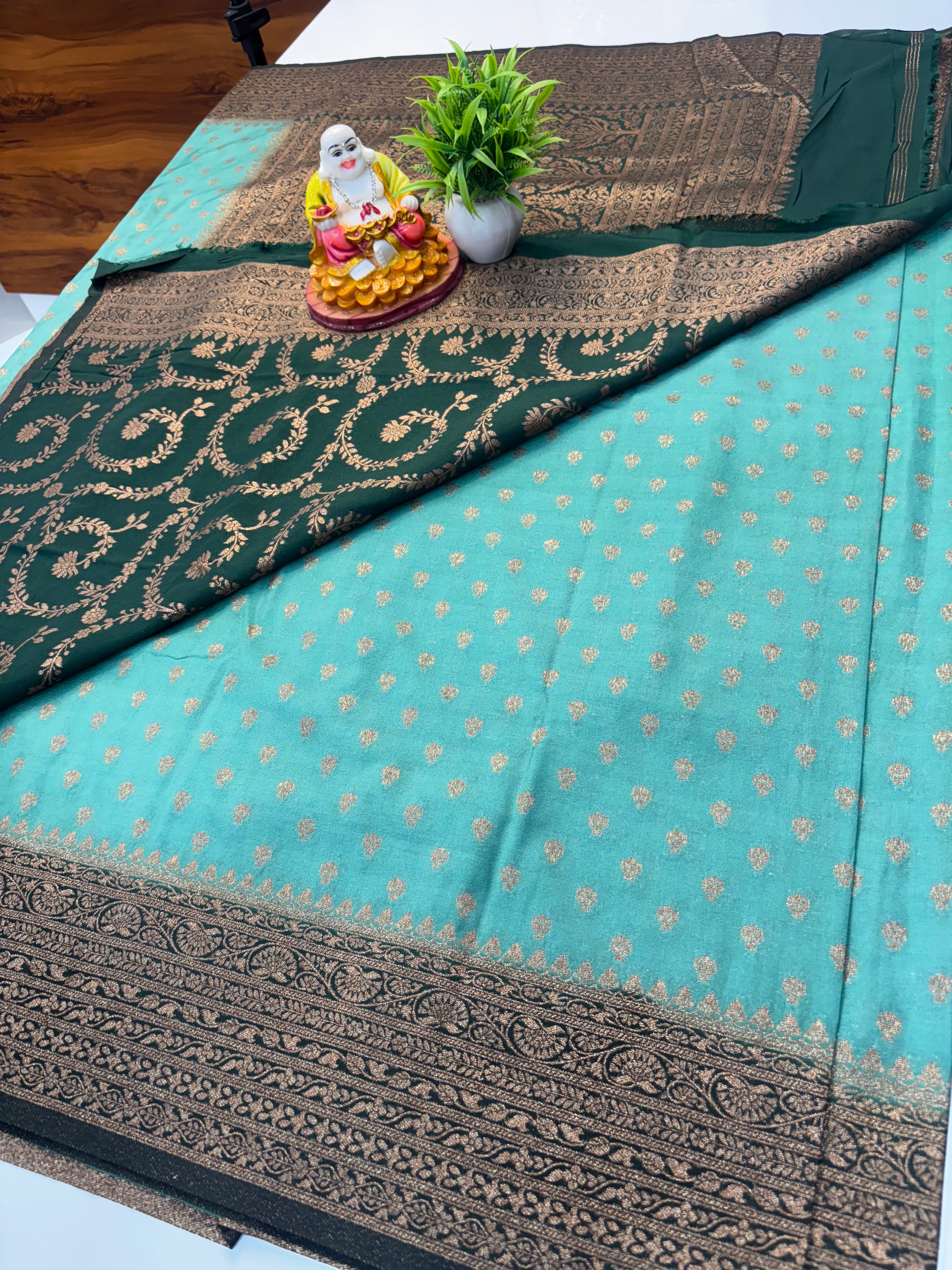 Premium Khaddi Georgette Saree with Buttas & Rich Pallu | Padmavathi Silks and Sarees