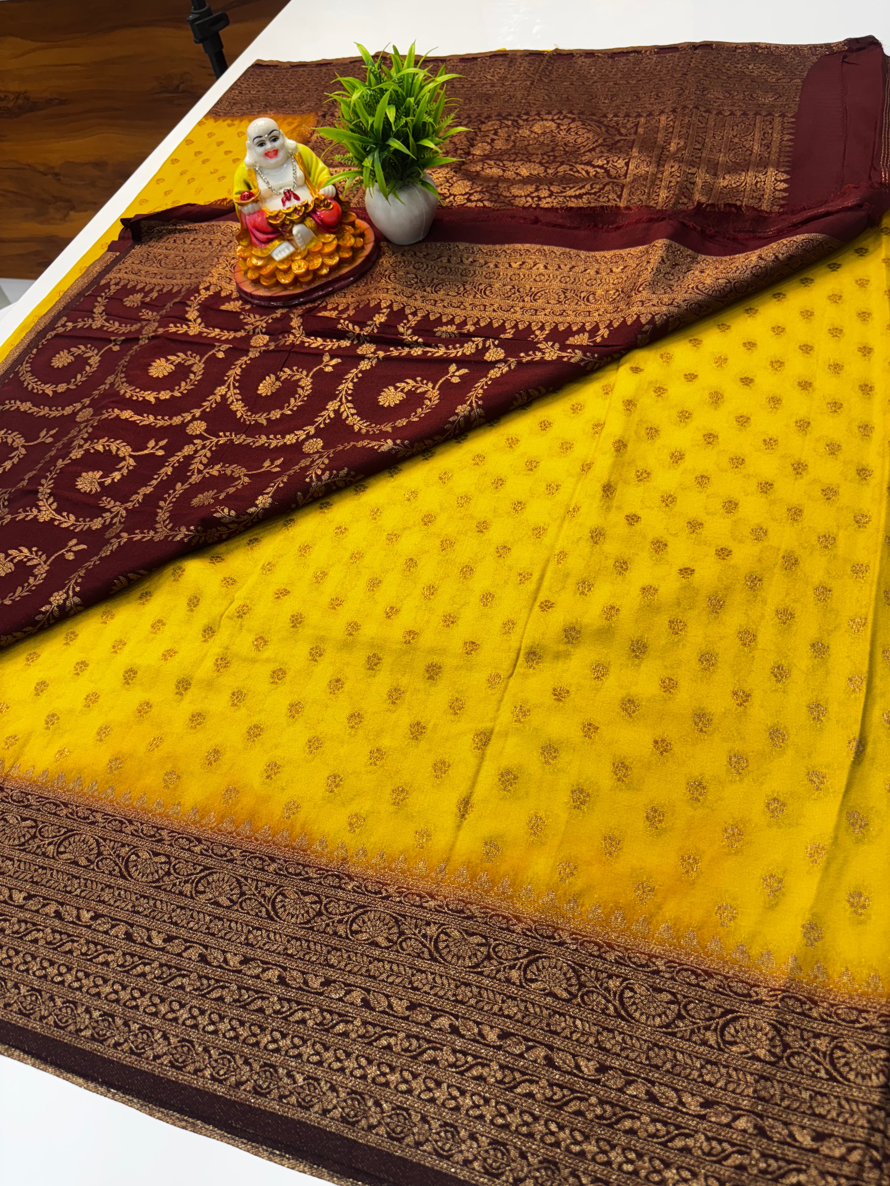 Premium Khaddi Georgette Saree with Buttas & Rich Pallu | Padmavathi Silks and Sarees