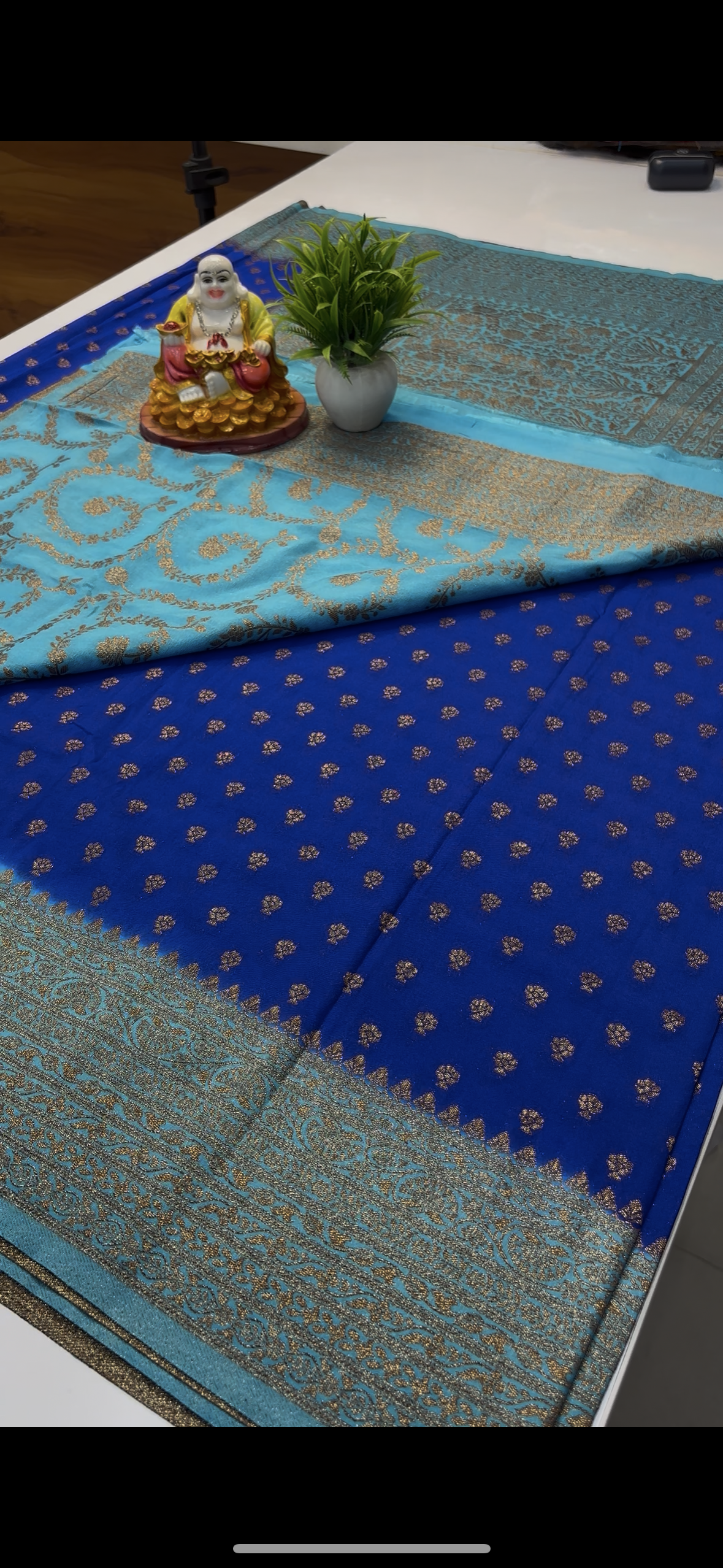 Premium Khaddi Georgette Saree with Buttas & Rich Pallu | Padmavathi Silks and Sarees