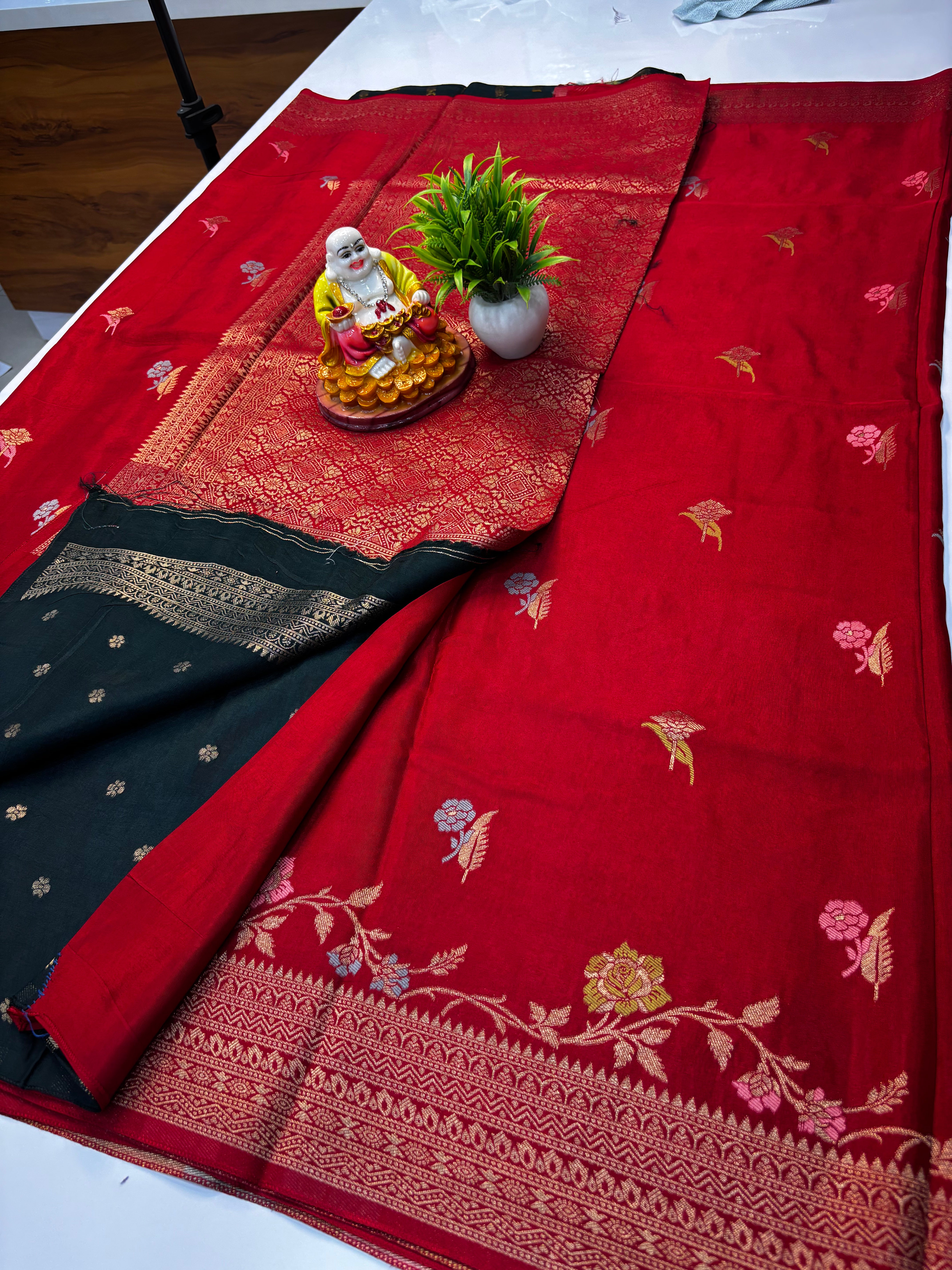 Premium Viscose Saree with Rich Pallu & Butta Blouse | Padmavathi Silks and Sarees