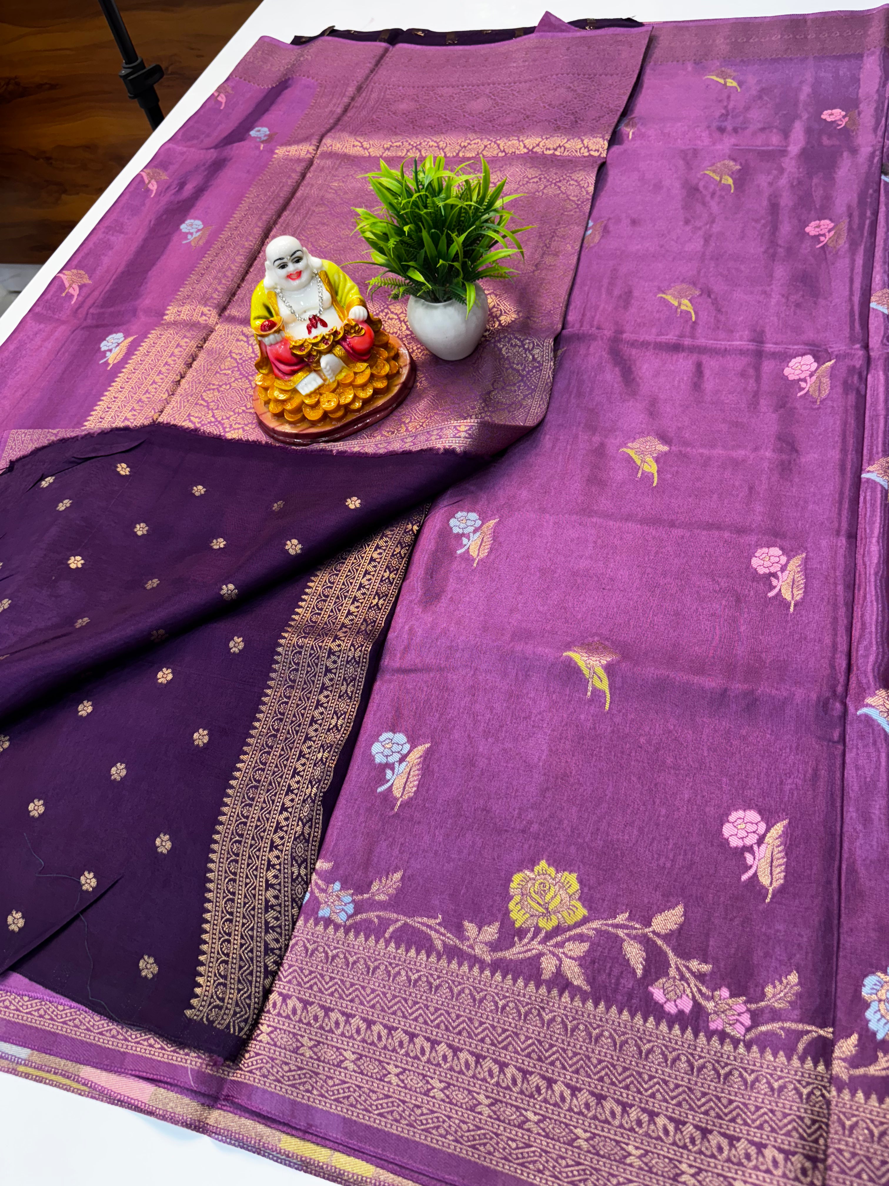 Premium Viscose Saree with Rich Pallu & Butta Blouse | Padmavathi Silks and Sarees