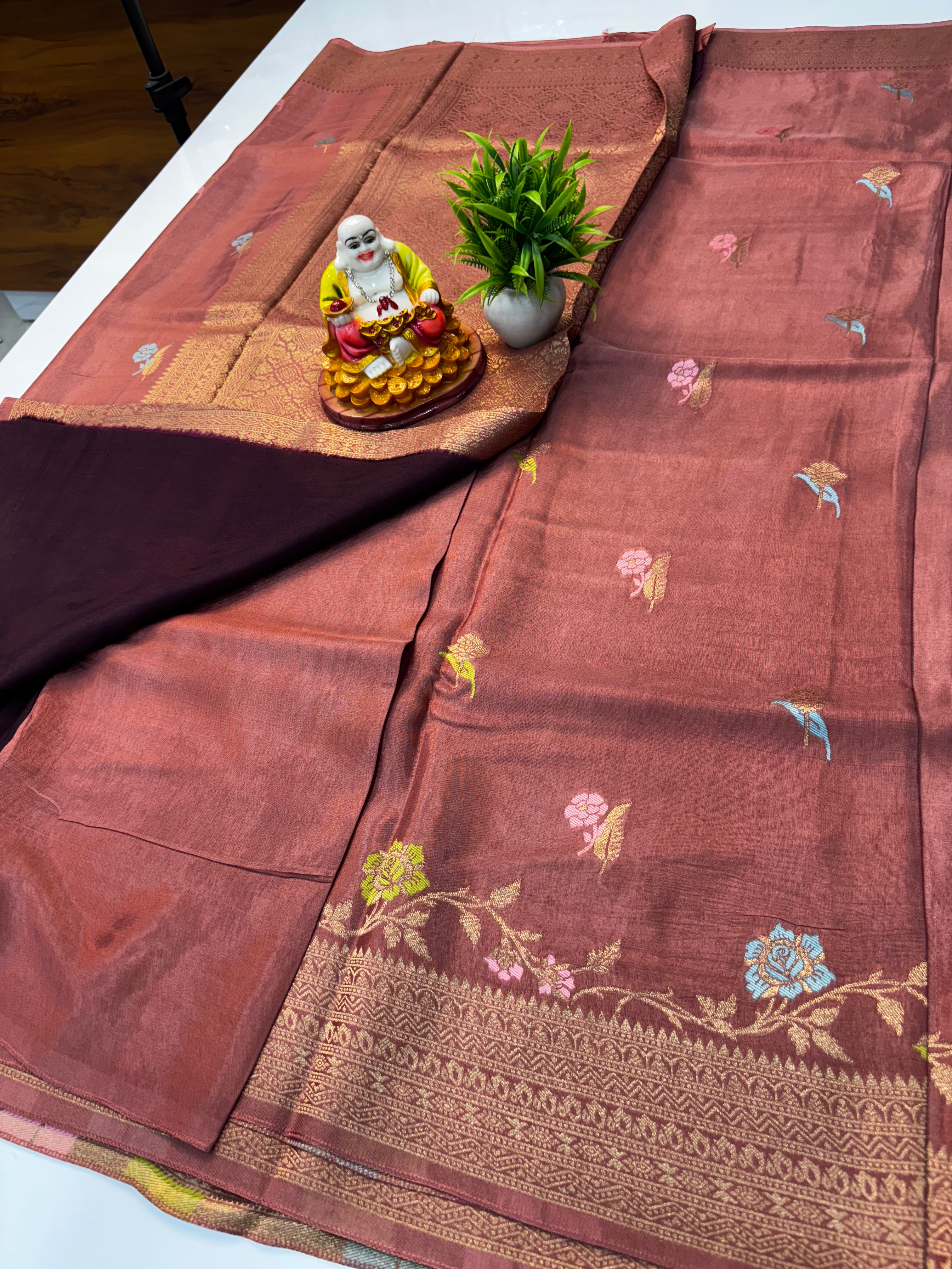 Premium Viscose Saree with Rich Pallu & Butta Blouse | Padmavathi Silks and Sarees