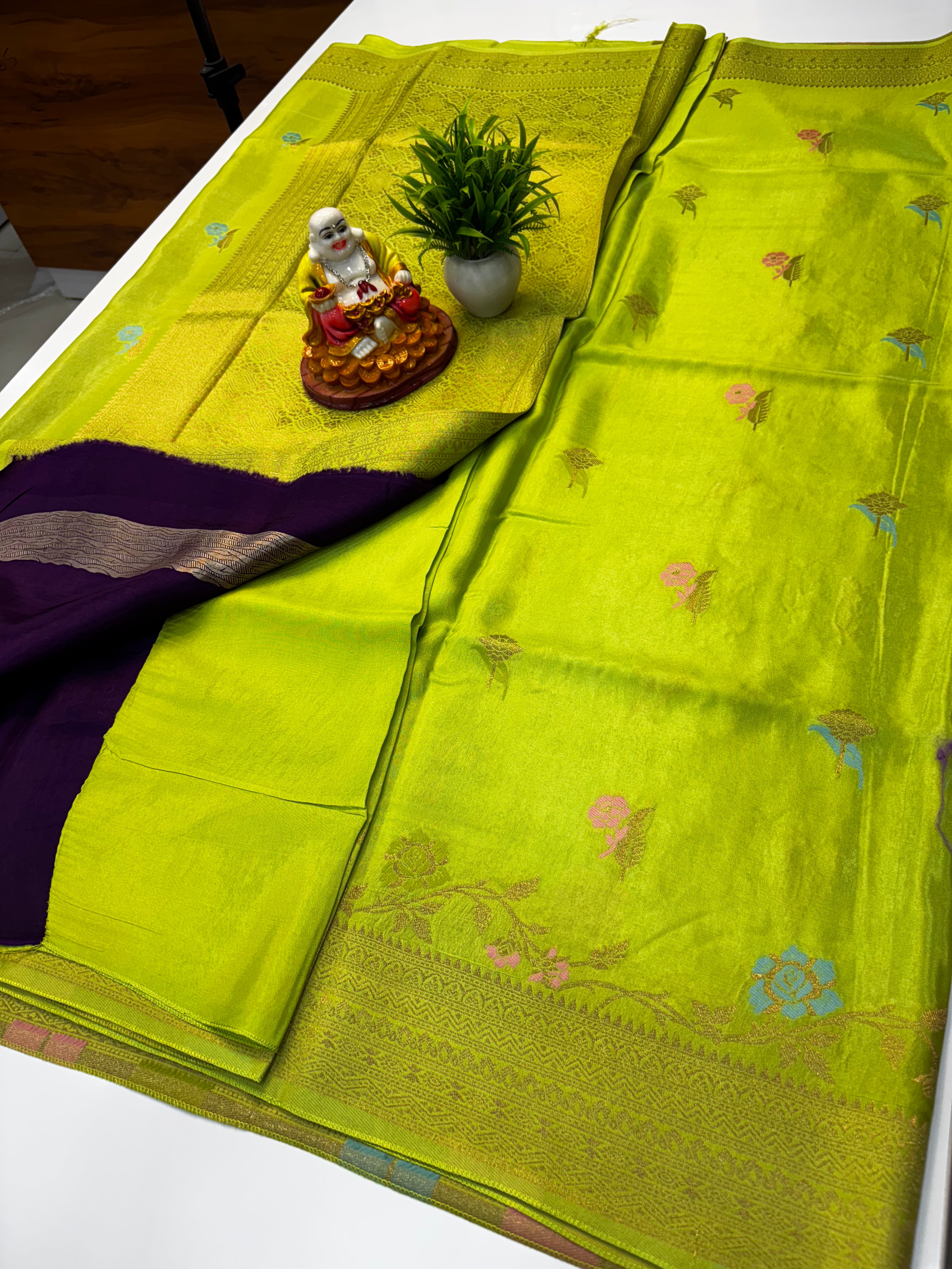 Premium Viscose Saree with Rich Pallu & Butta Blouse | Padmavathi Silks and Sarees