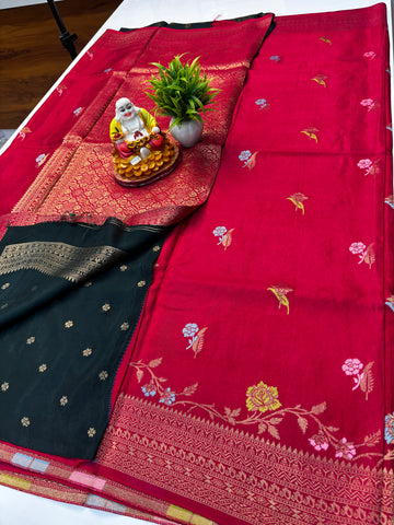 Premium Viscose Saree with Rich Pallu & Butta Blouse | Padmavathi Silks and Sarees