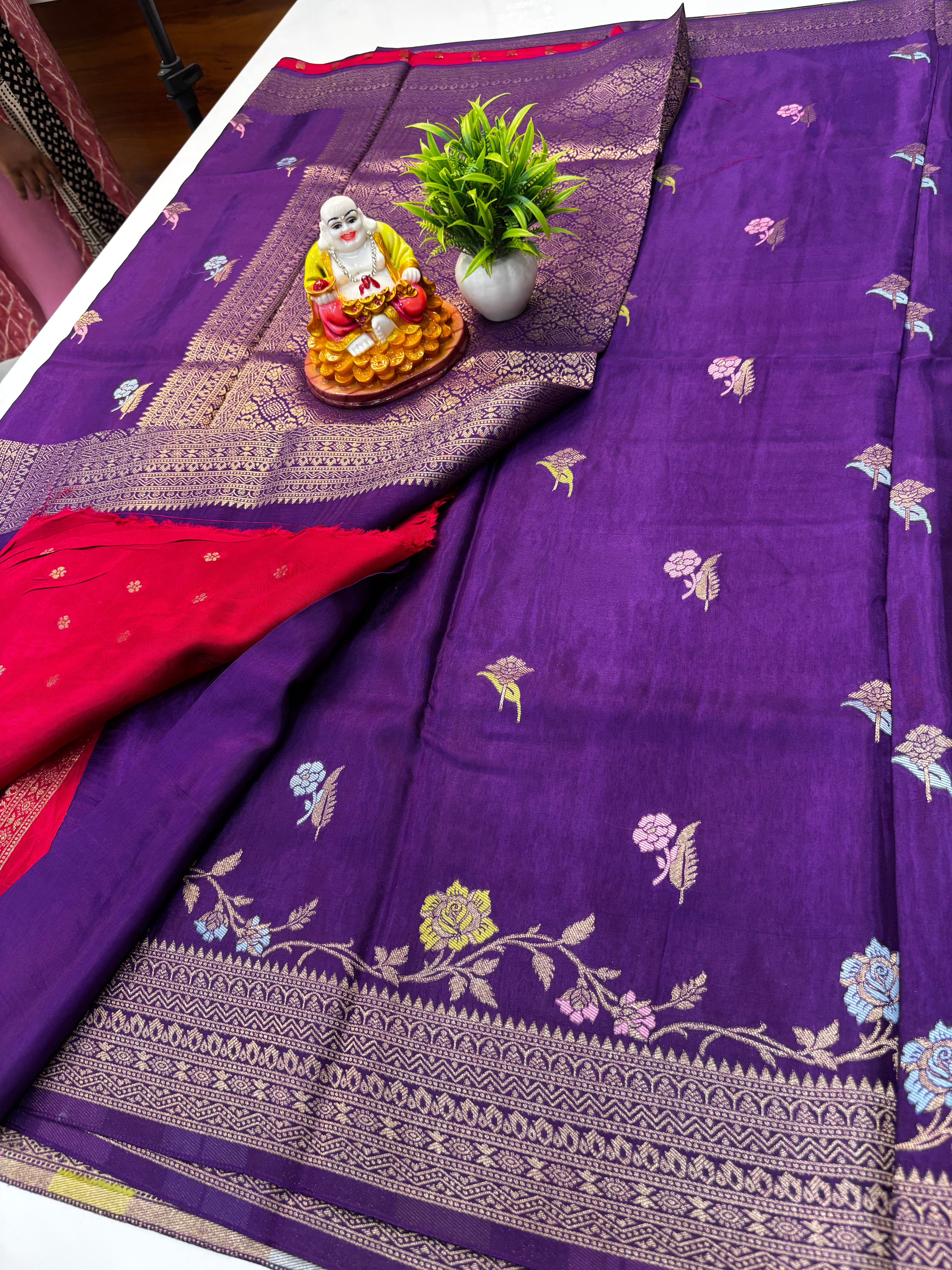 Premium Viscose Saree with Rich Pallu & Butta Blouse | Padmavathi Silks and Sarees