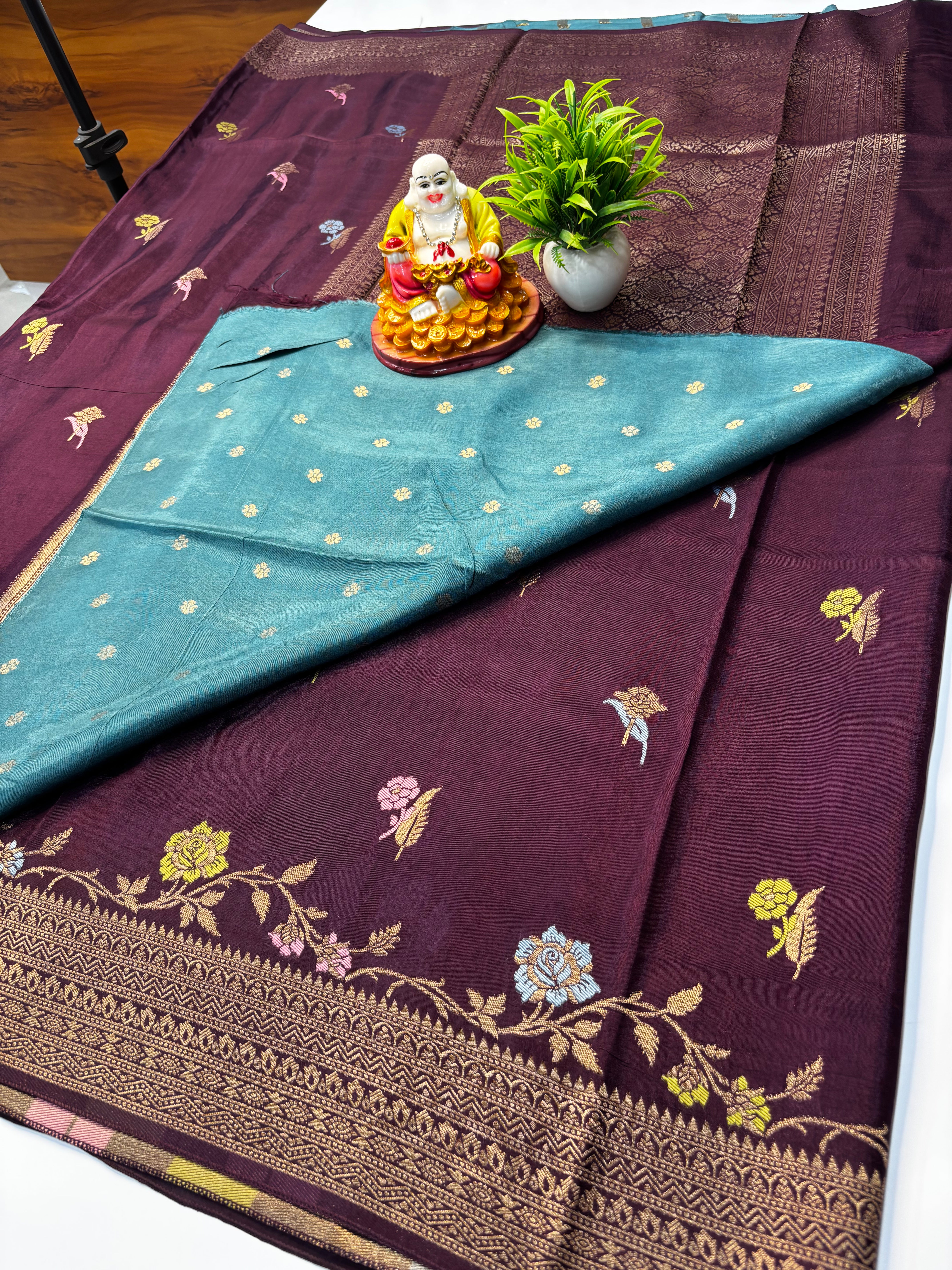 Premium Viscose Saree with Rich Pallu & Butta Blouse | Padmavathi Silks and Sarees