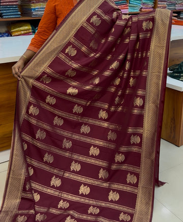 Premium Georgette Saree with Garuda Design & Rich Pallu | Padmavathi Silks and Sarees