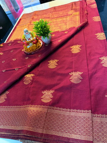 Beautiful Georgette Saree with Ganda Berunda Design | Rich Pallu & Butta Blouse..