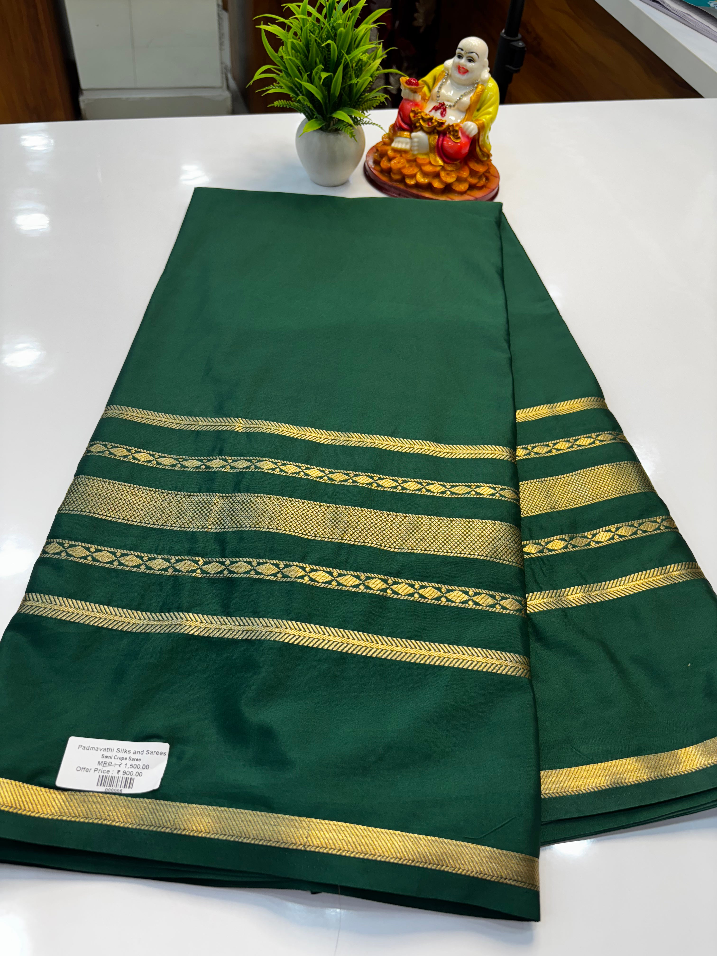 Premium Mysore Crepe Silk Saree | Padmavathi Silks and Sarees