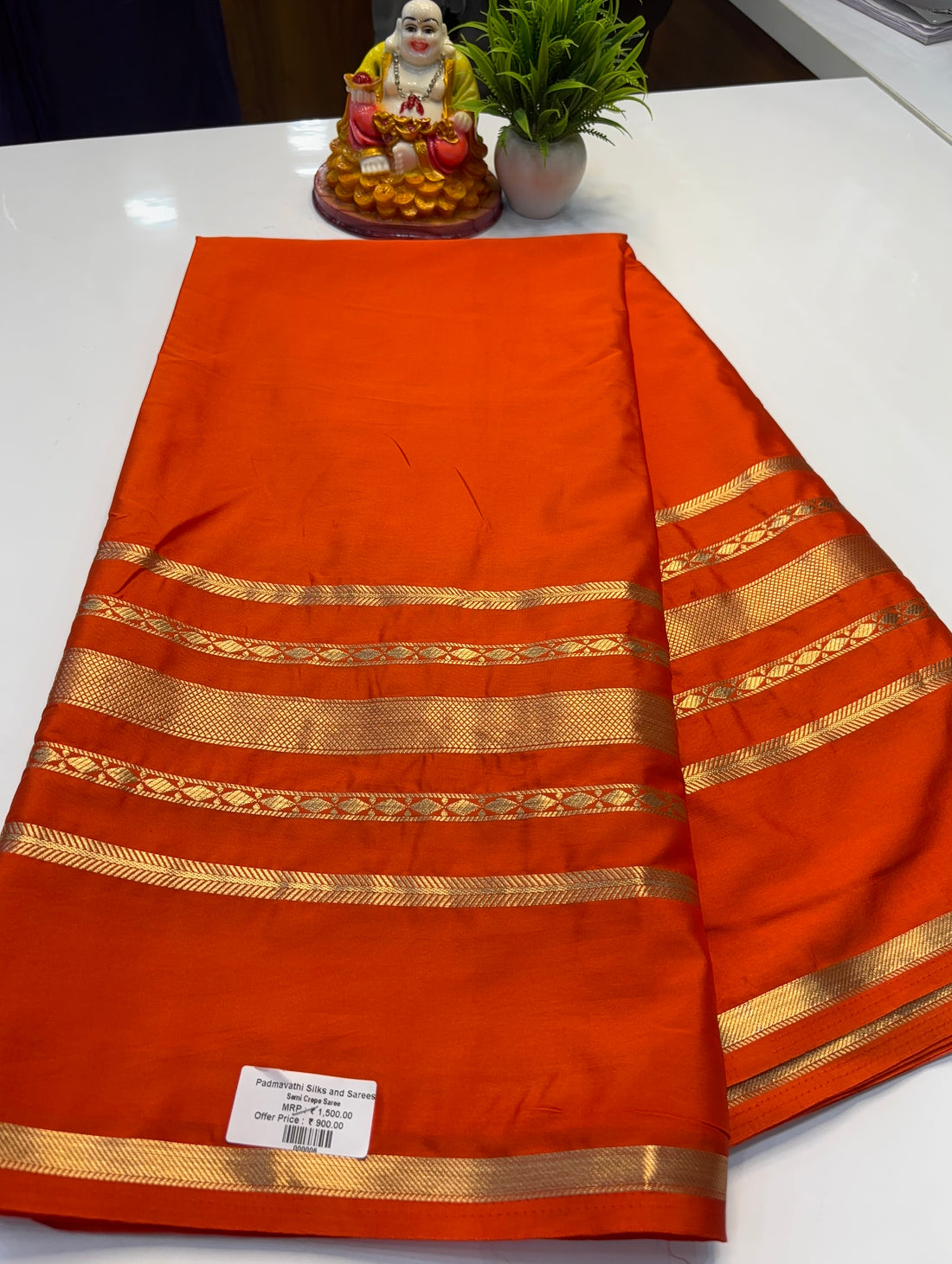 Premium Mysore Crepe Silk Saree | Padmavathi Silks and Sarees