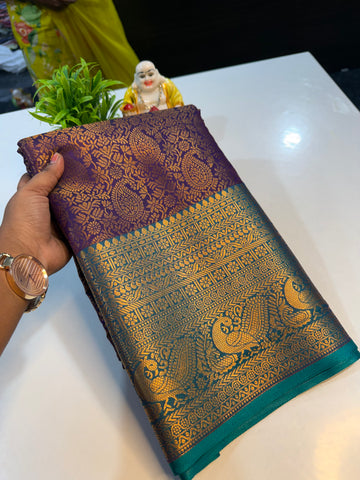 Premium Semi Kanjeevaram Saree with Rich Pallu