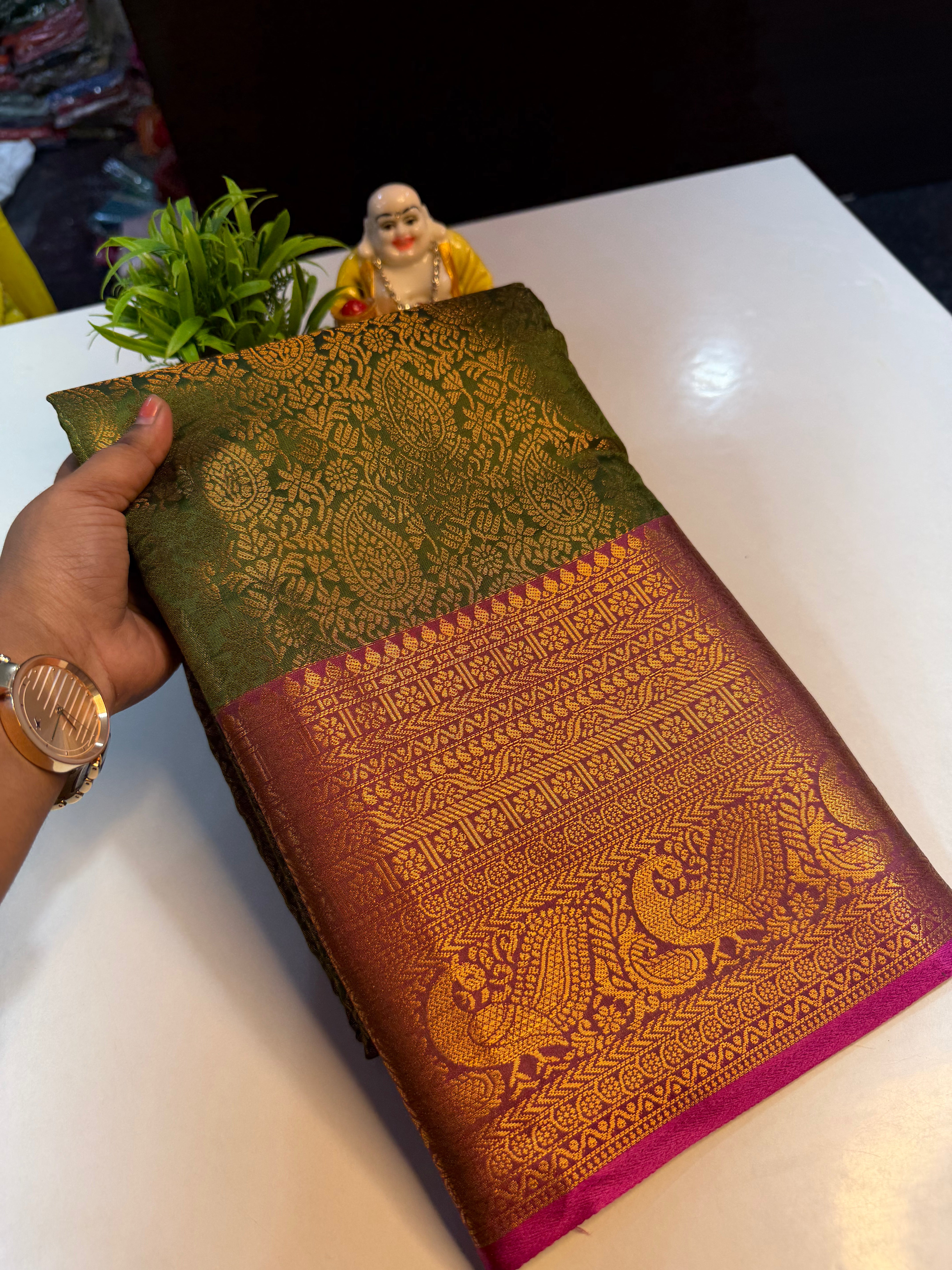 Premium Semi Kanjeevaram Saree with Rich Pallu