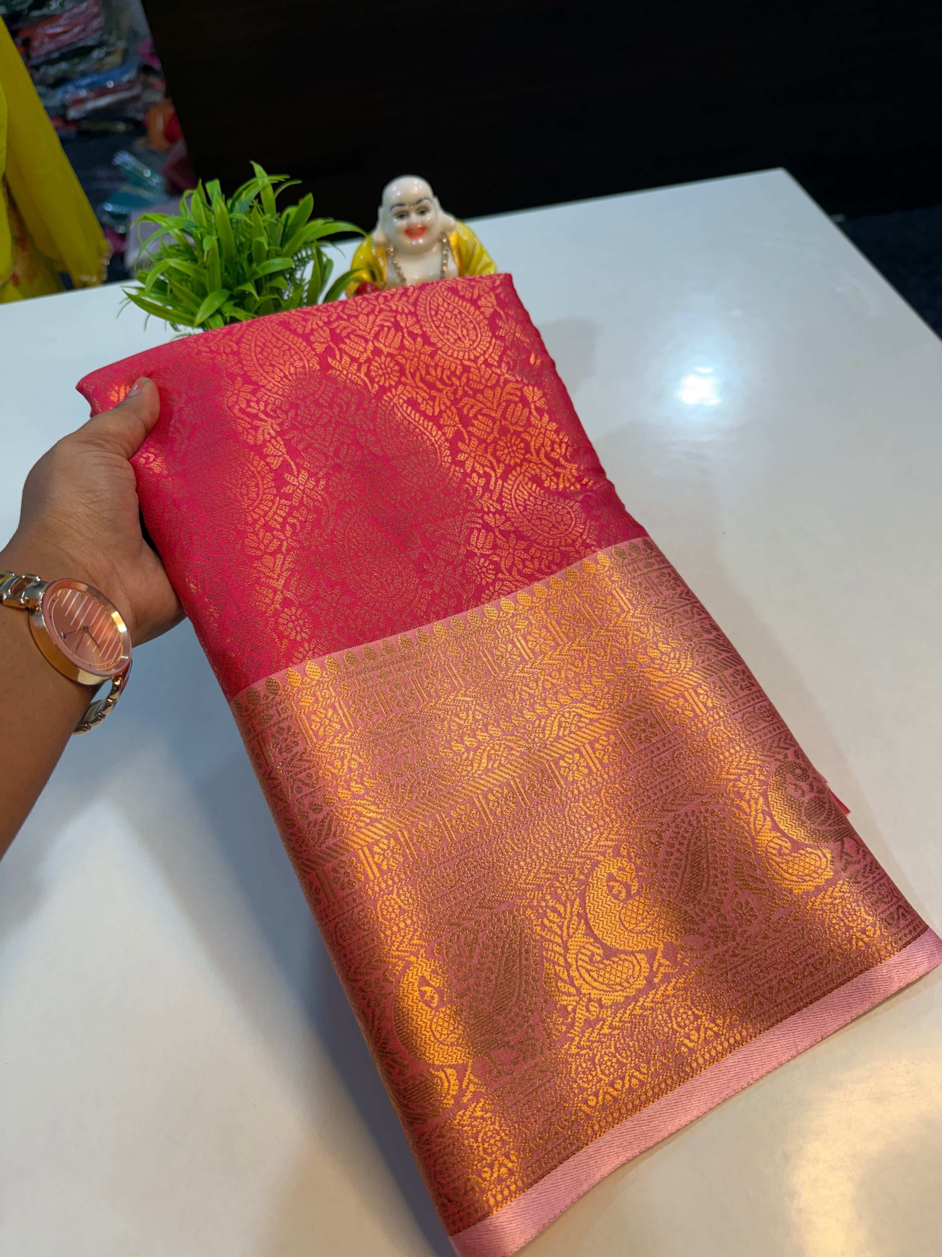 Premium Semi Kanjeevaram Saree with Rich Pallu