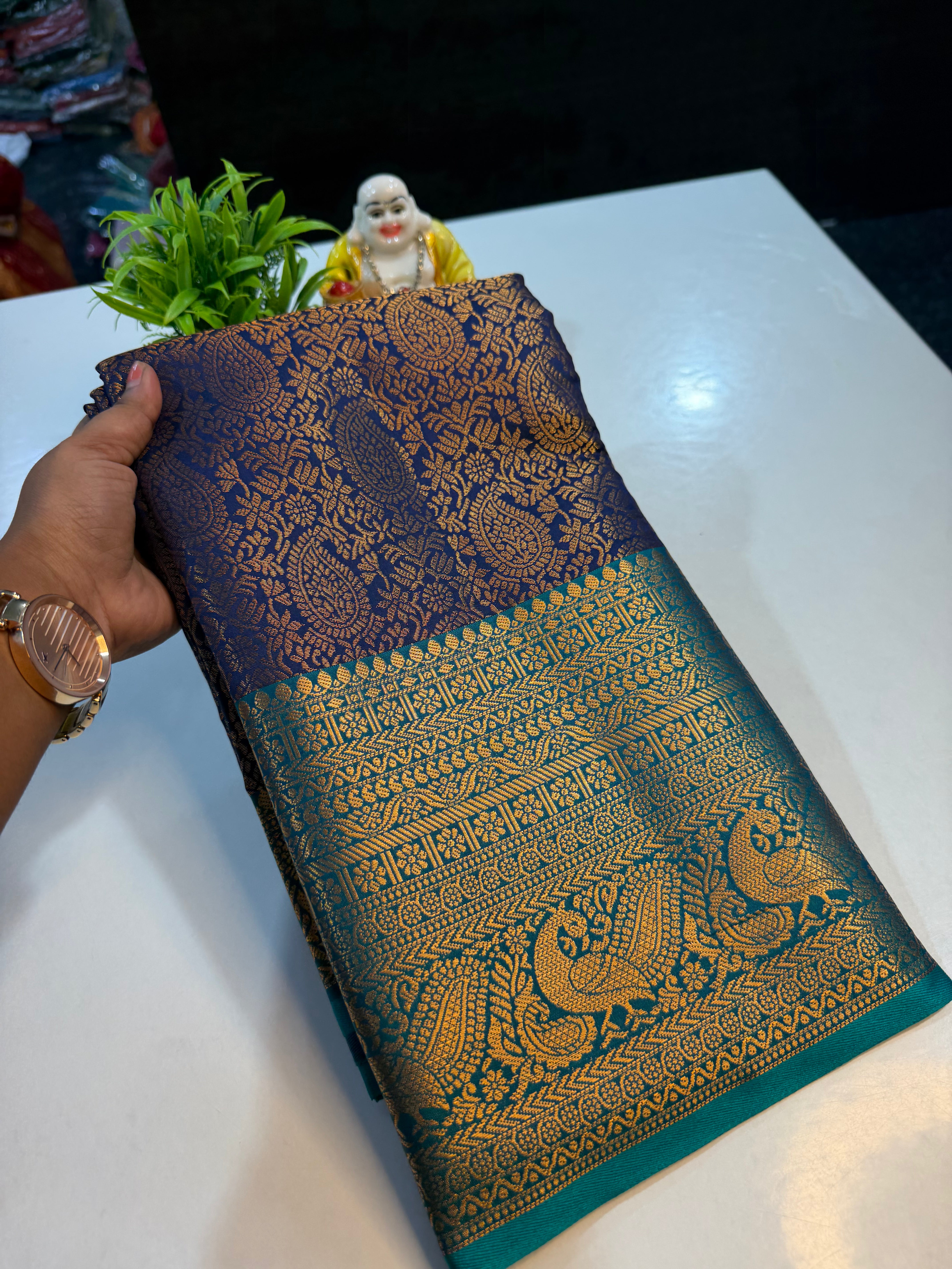 Premium Semi Kanjeevaram Saree with Rich Pallu