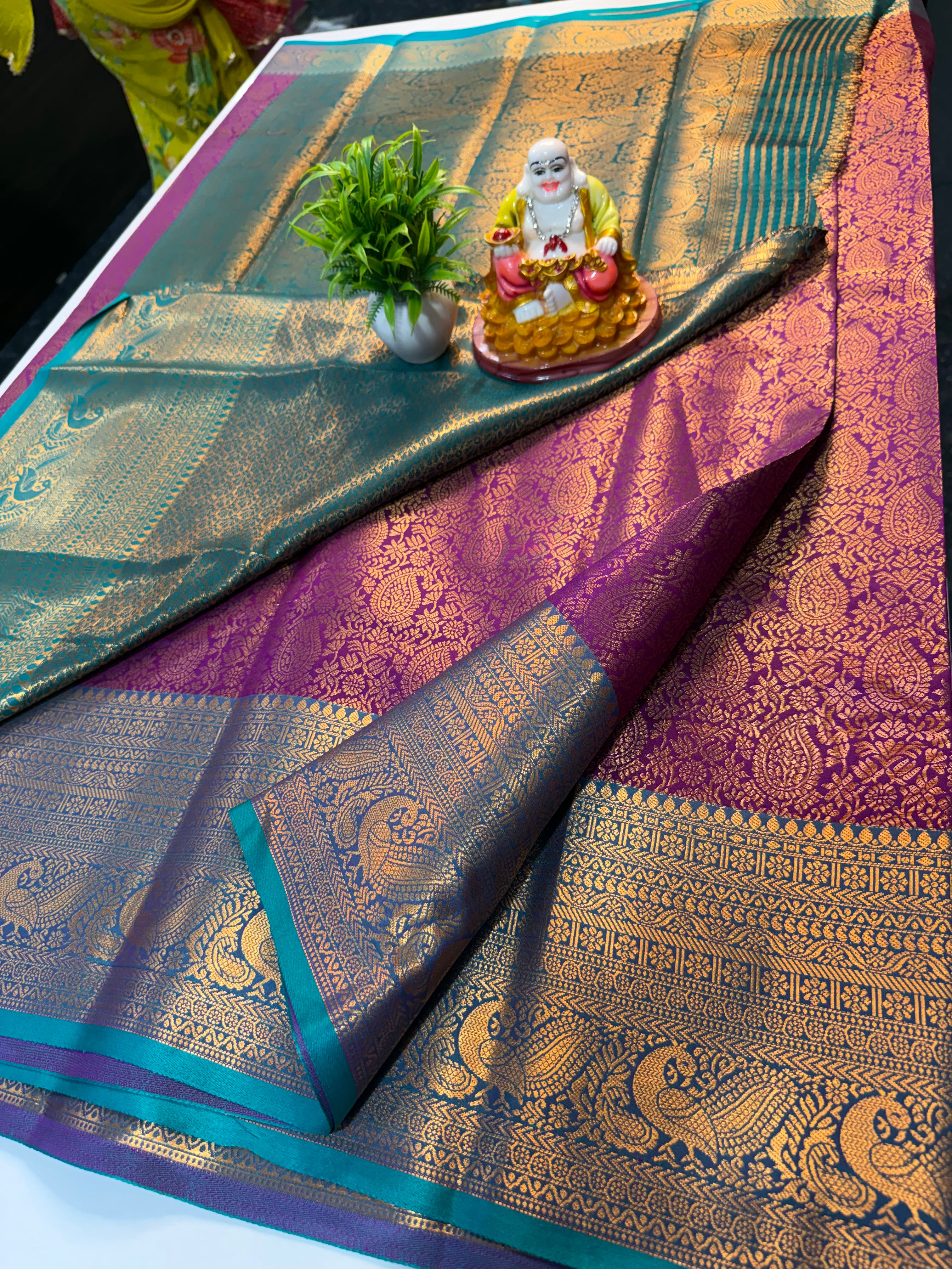 Premium Semi Kanjeevaram Saree with Rich Pallu