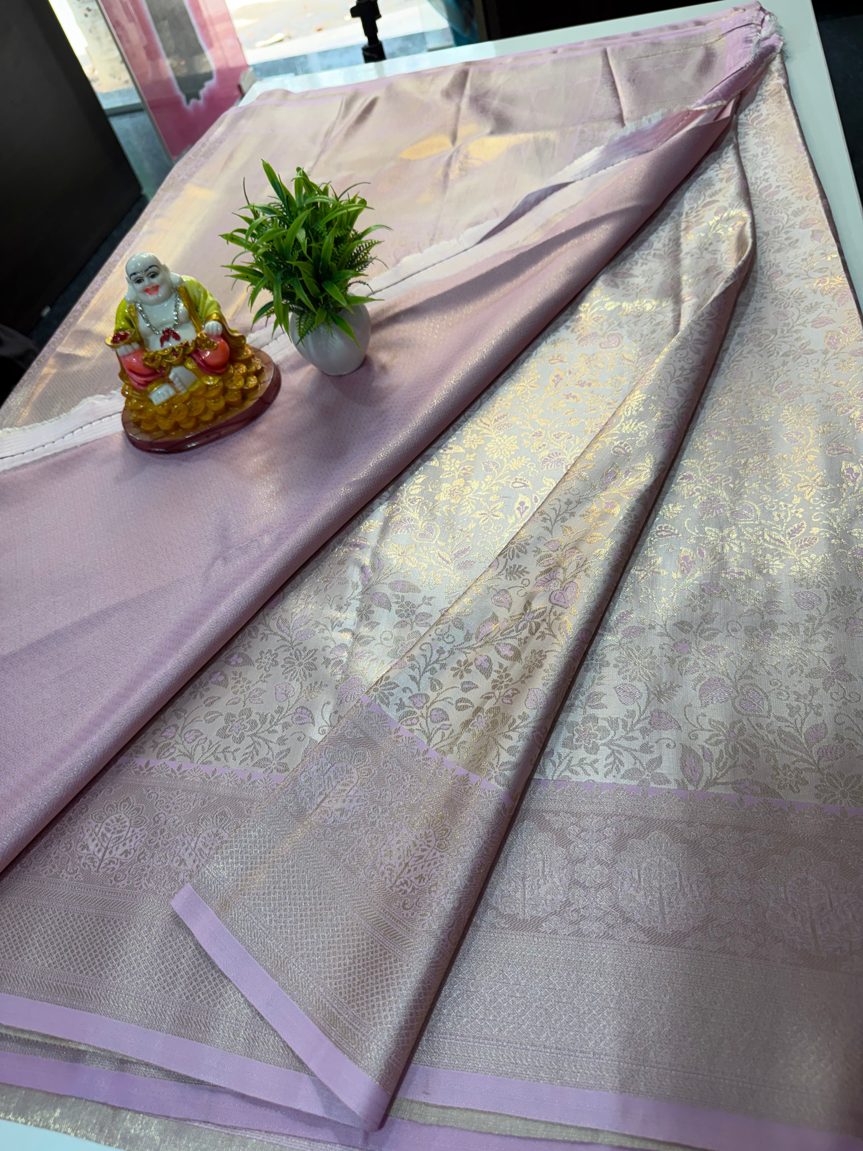 Premium Satin Saree with Rich Pallu made from padmavathi silks and sarees