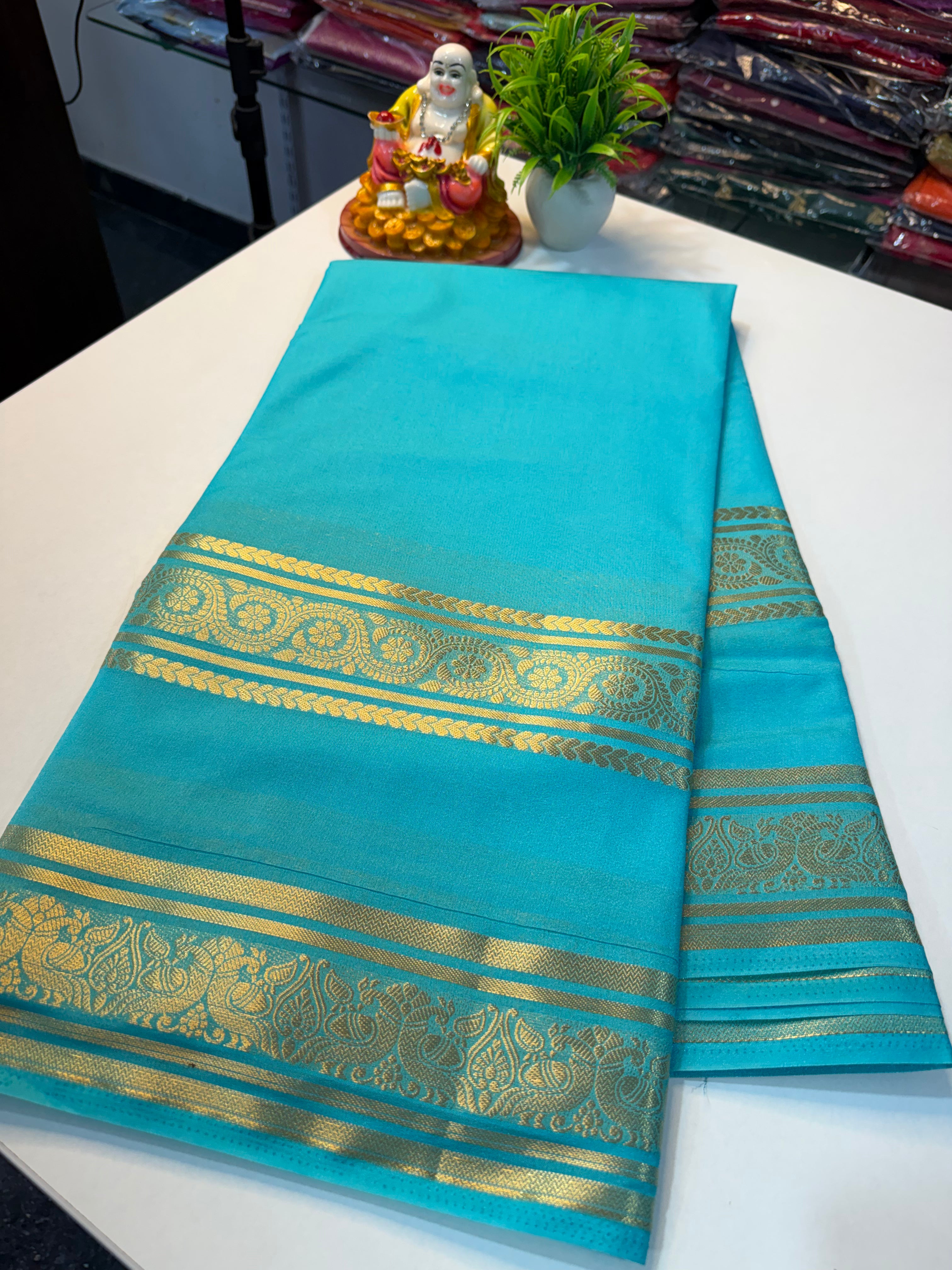 Mysore Crepe Silk Saree with Elegant Bentex Border…