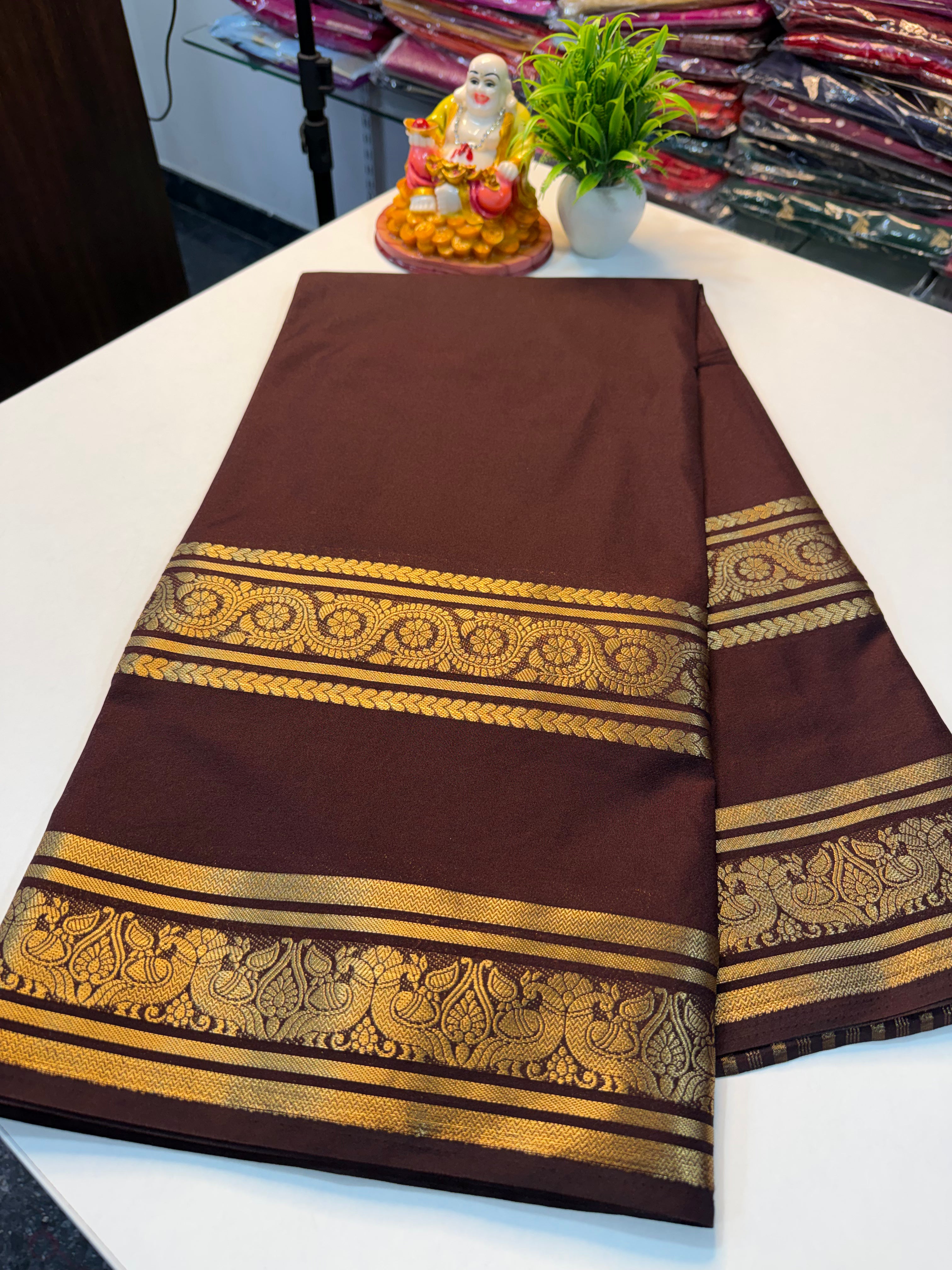 Mysore Crepe Silk Saree with Elegant Bentex Border…