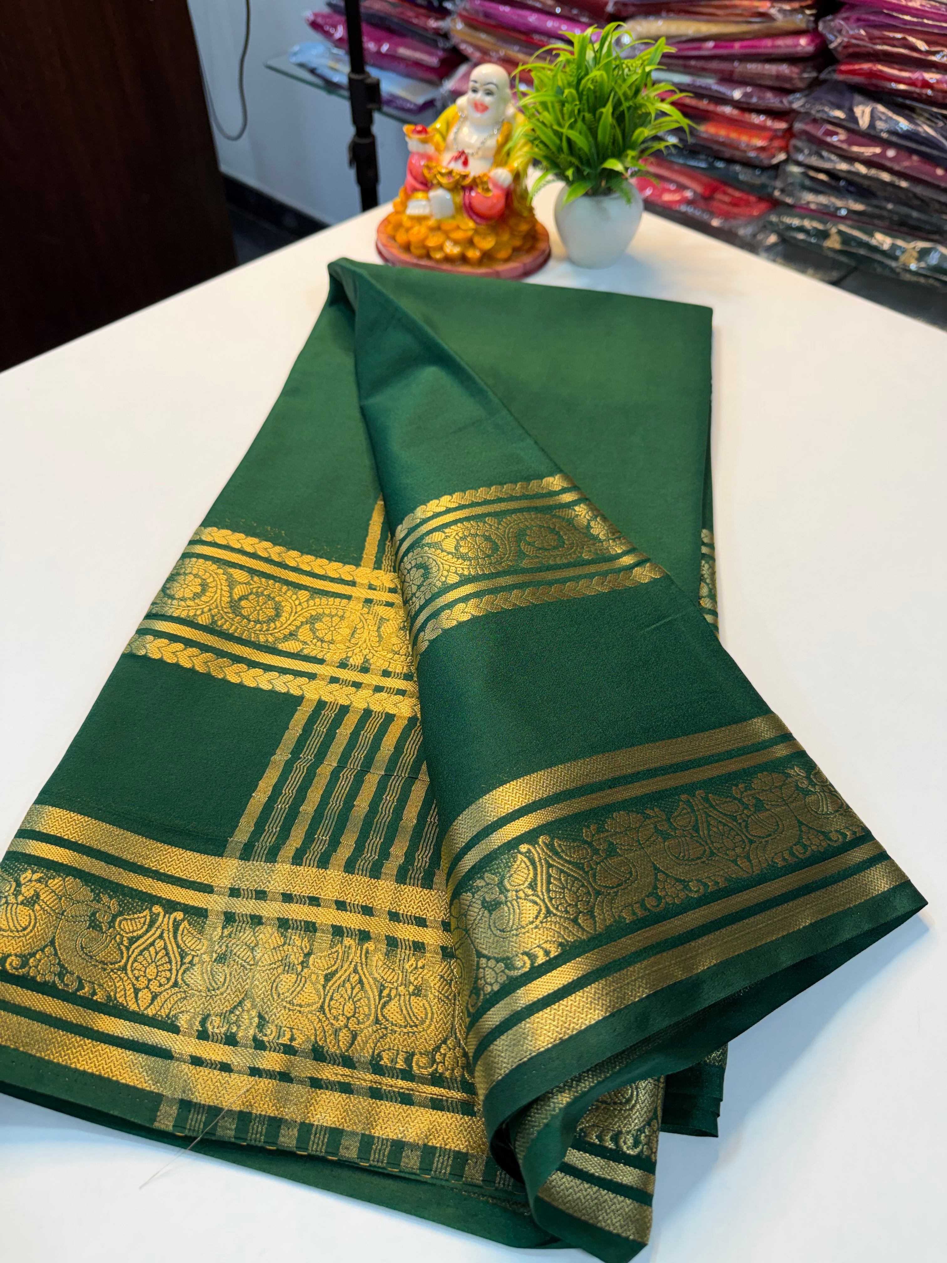 Mysore Crepe Silk Saree with Elegant Bentex Border…