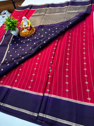 Premium Gajji Silk Saree with Rich Pallu & Butta Blouse