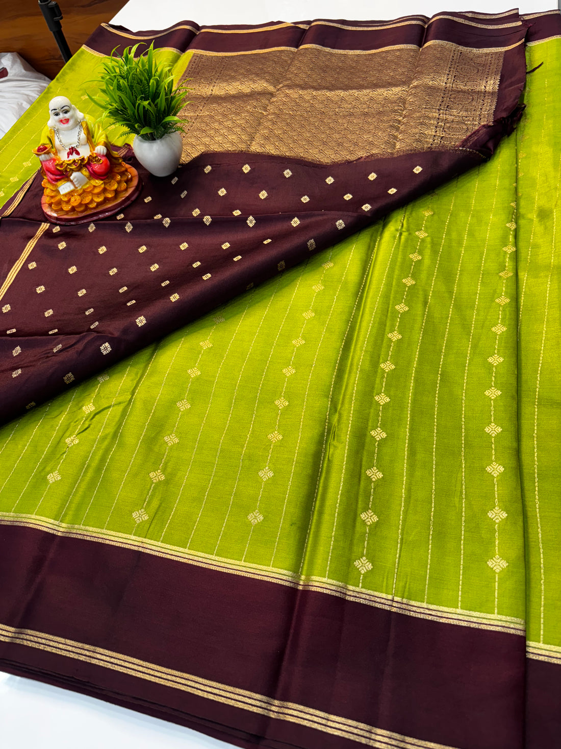 Premium Gajji Silk Saree with Rich Pallu & Butta Blouse
