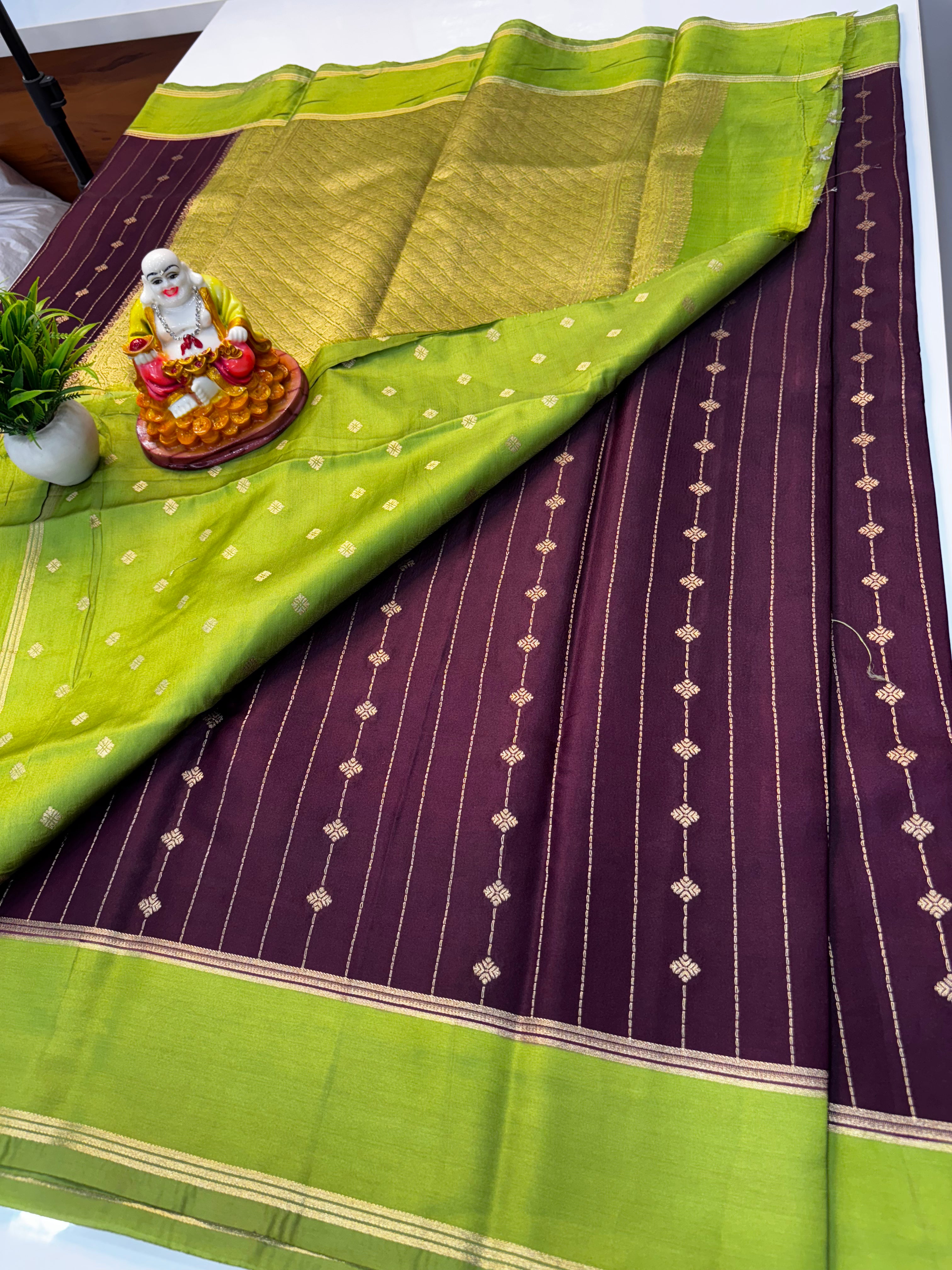 Premium Gajji Silk Saree with Rich Pallu & Butta Blouse