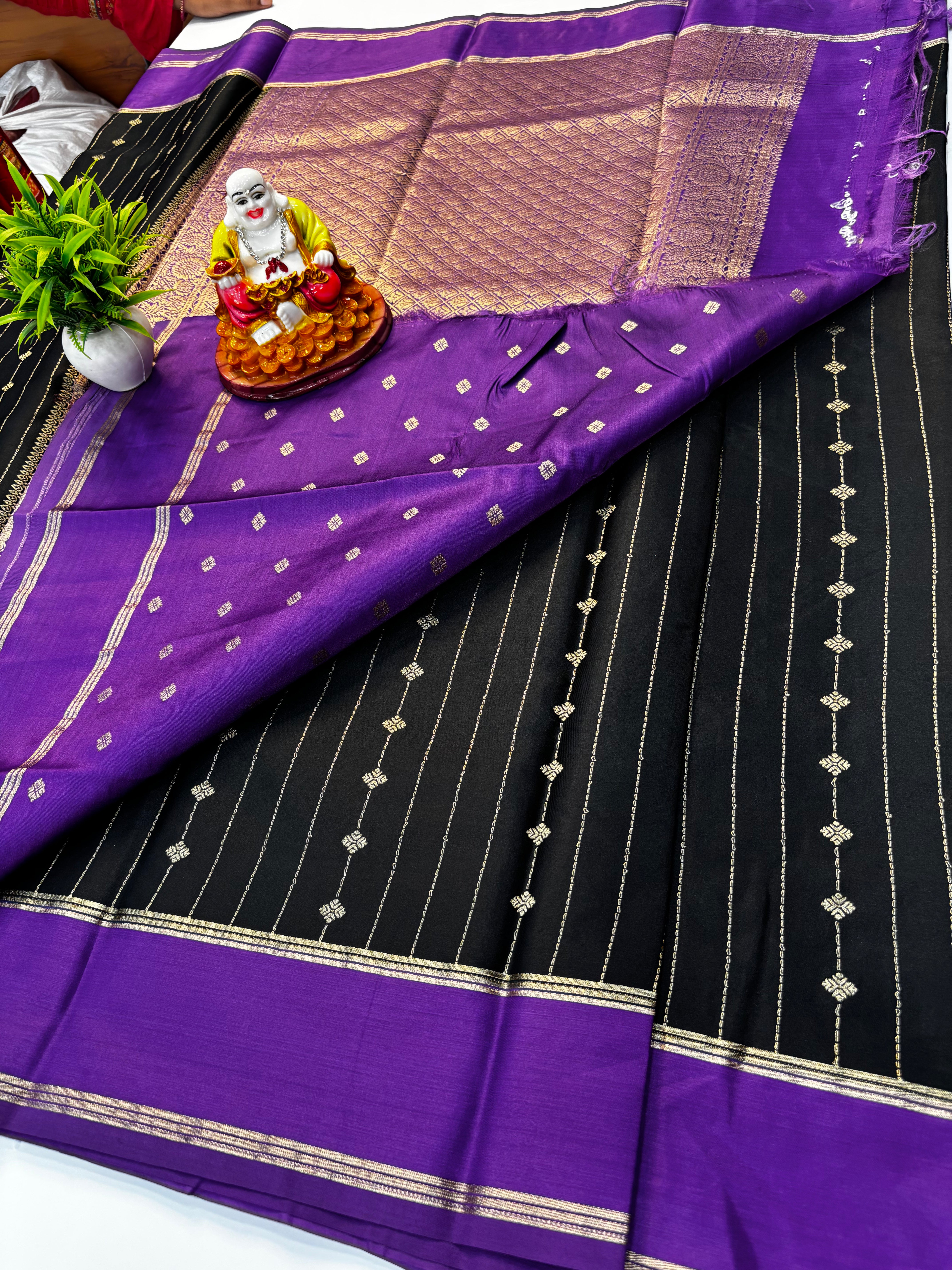 Premium Gajji Silk Saree with Rich Pallu & Butta Blouse