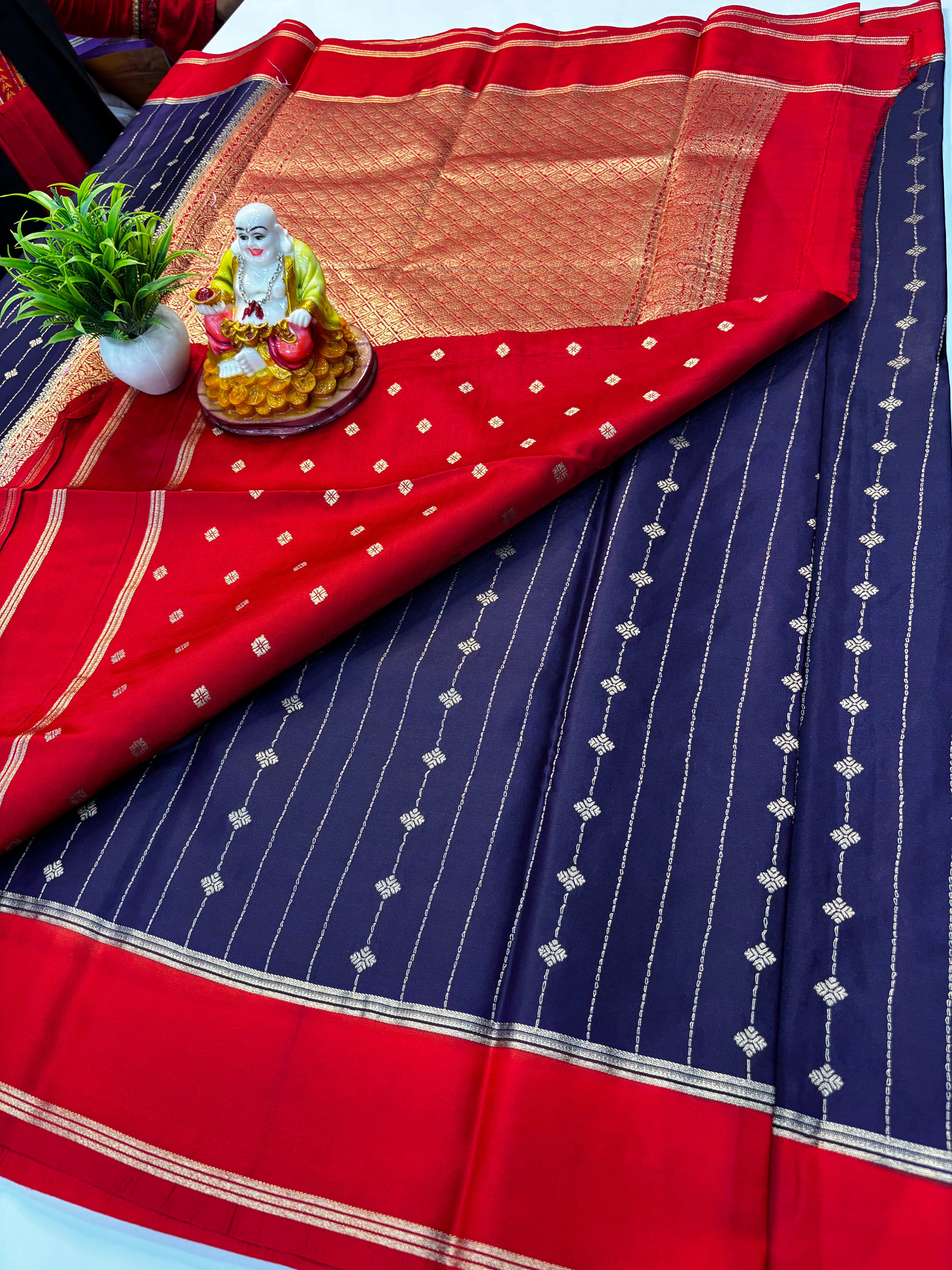 Premium Gajji Silk Saree with Rich Pallu & Butta Blouse