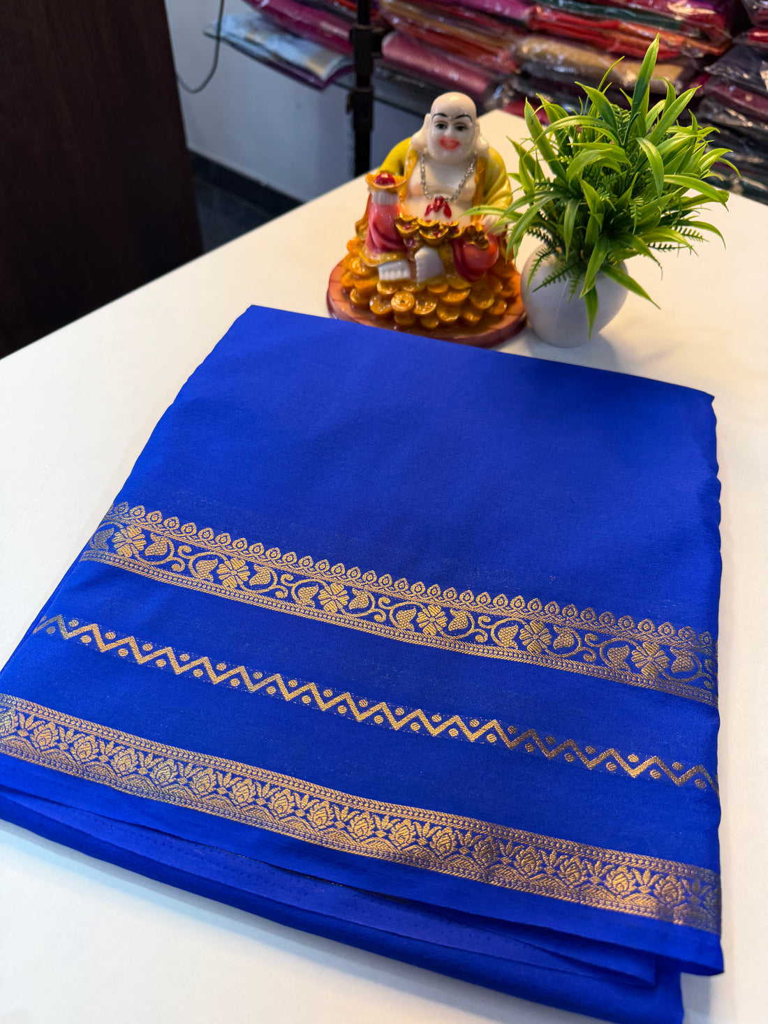 Mysore Crepe Silk Saree with Beautiful Border..