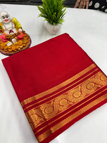 Semi Crepe Self-Color Saree with Beautiful Design
