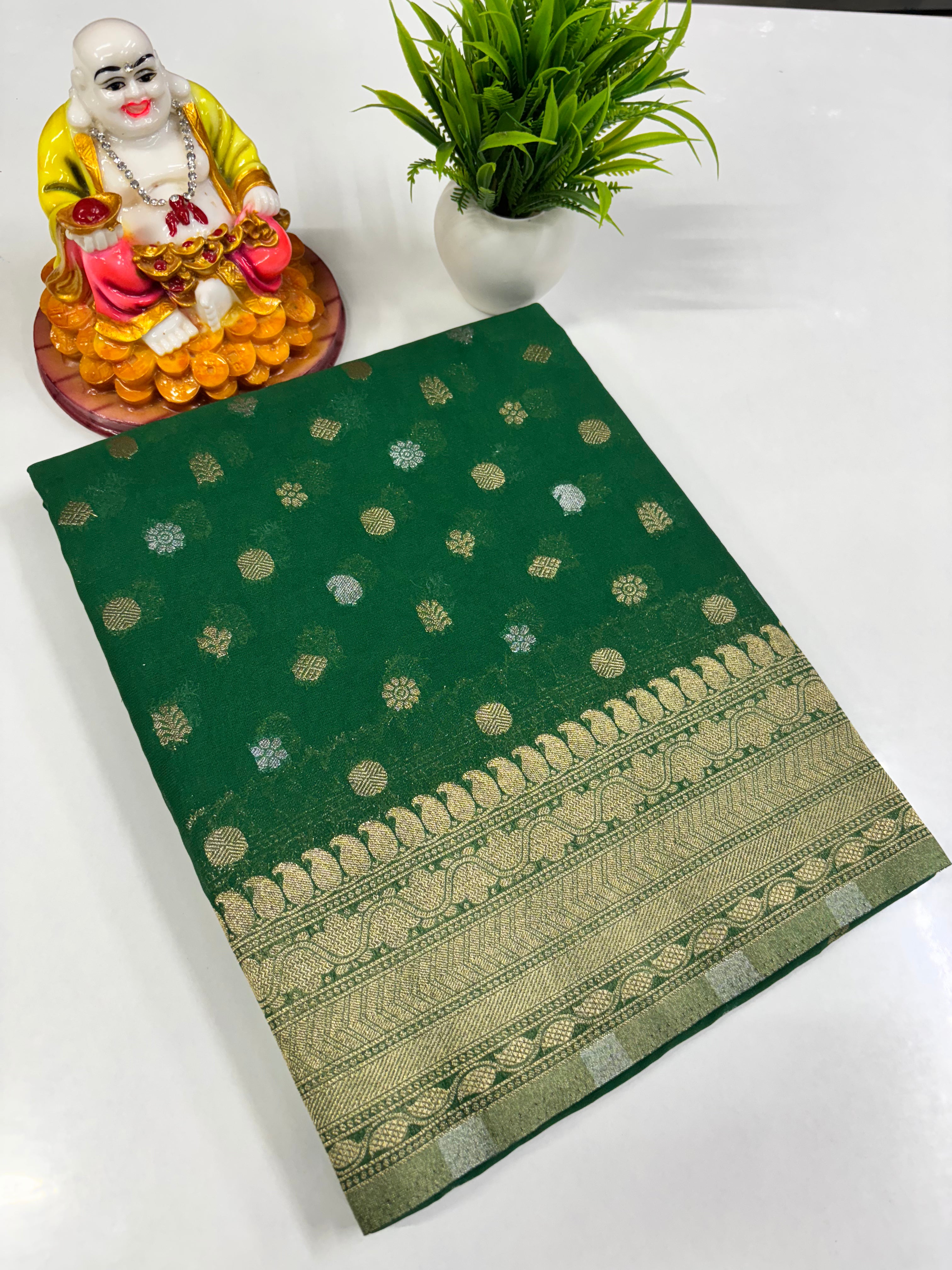 Elegant Georgette Butta Saree