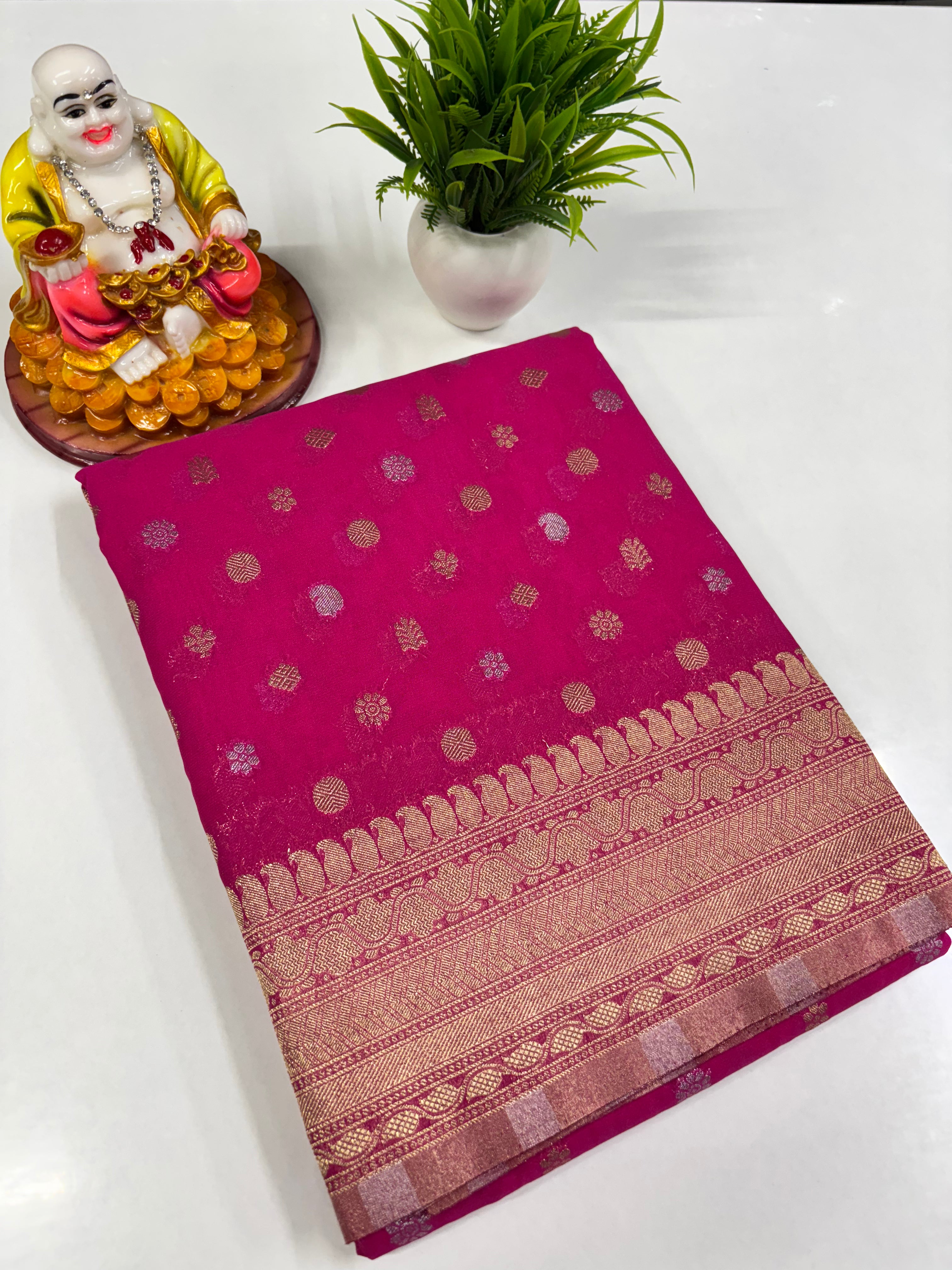 Elegant Georgette Butta Saree