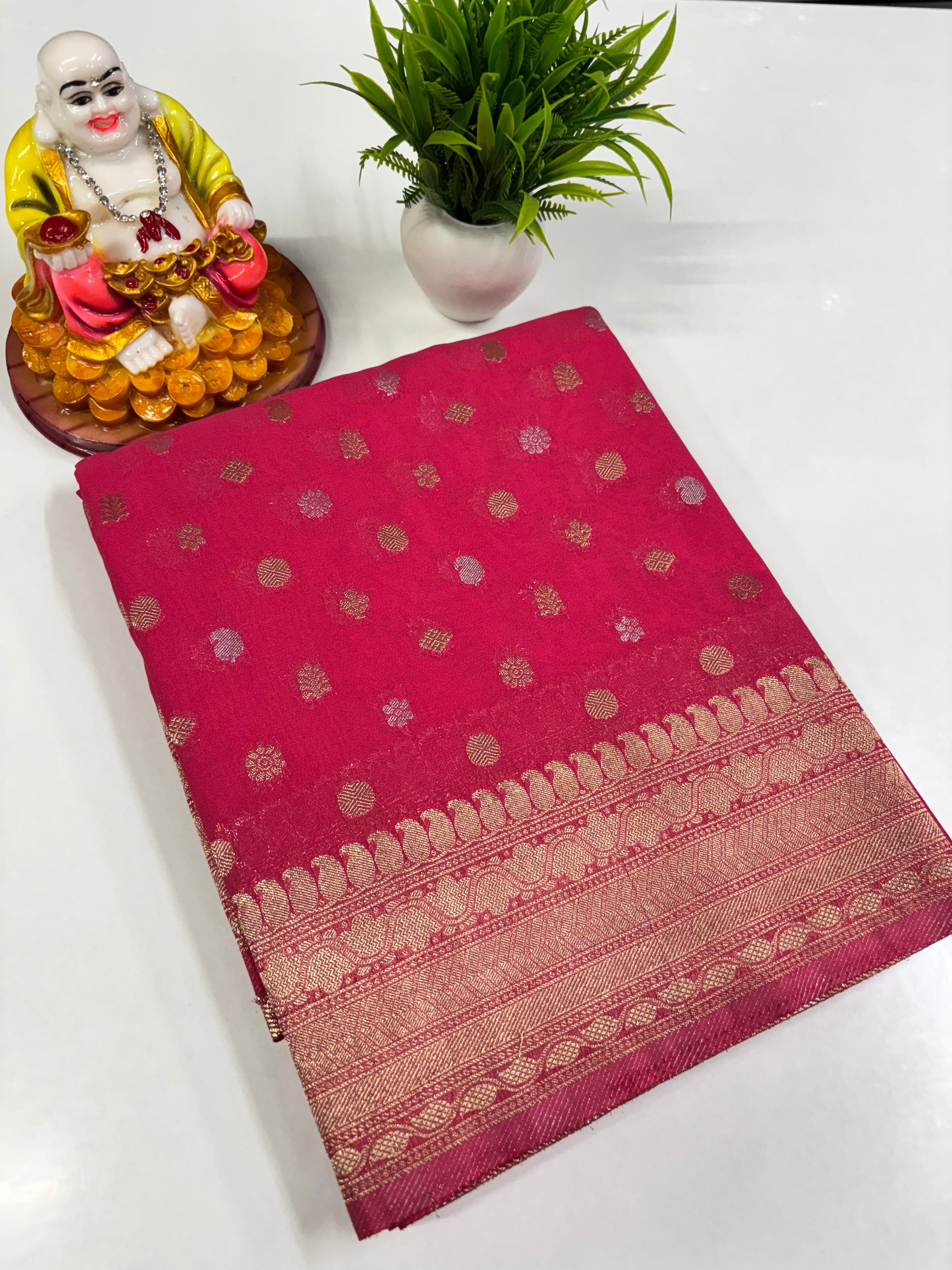 Elegant Georgette Butta Saree