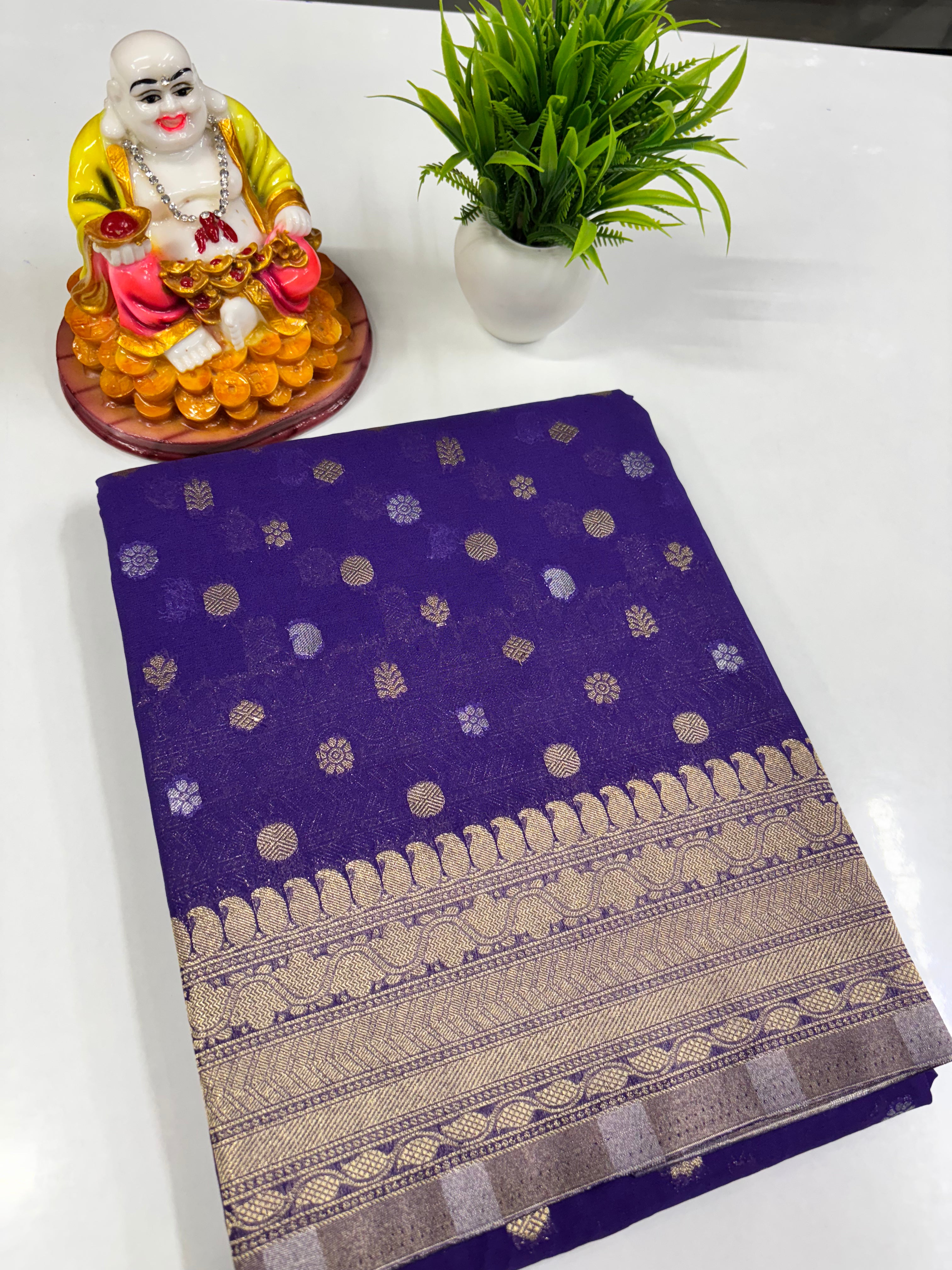 Elegant Georgette Butta Saree