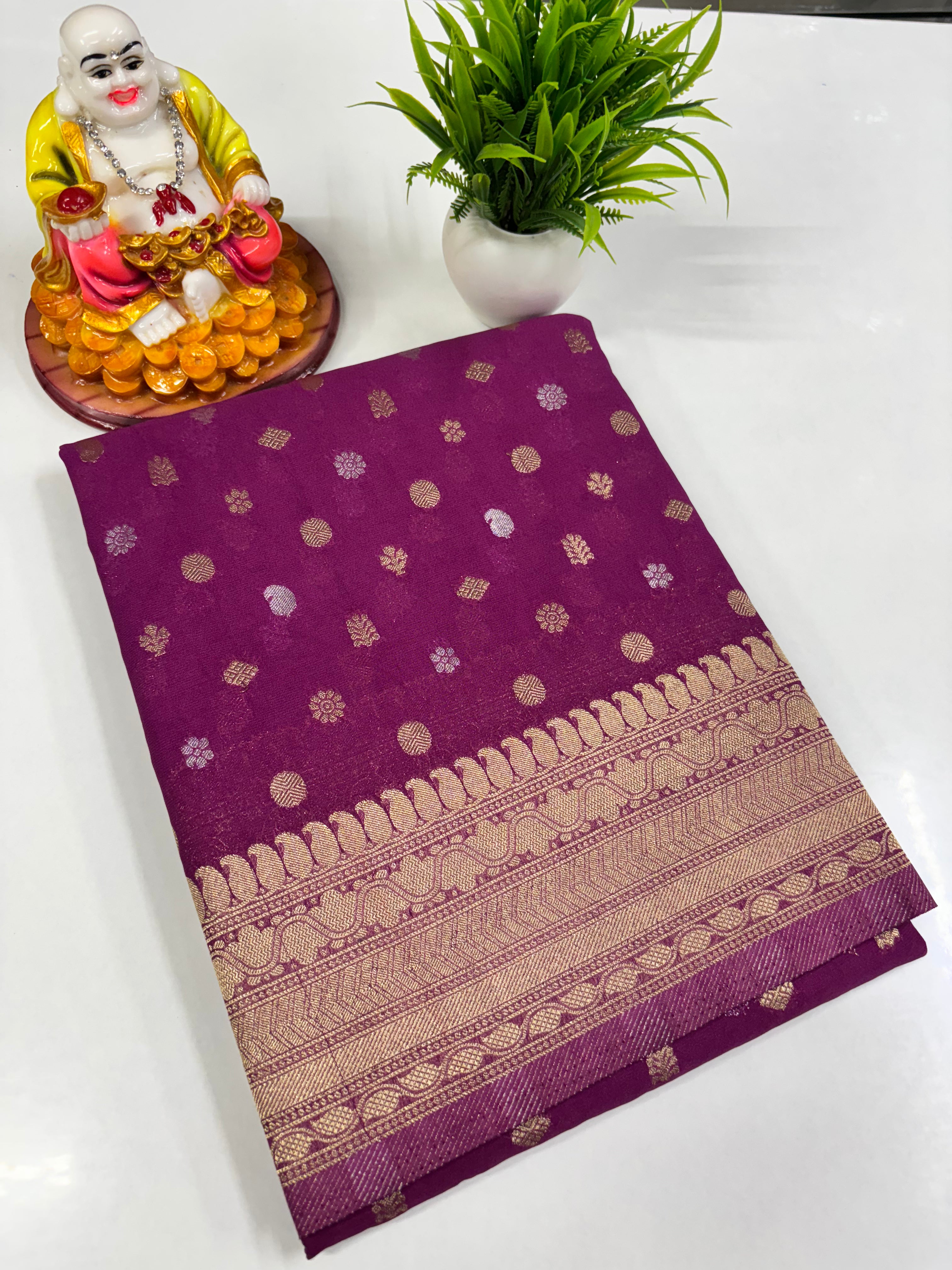 Elegant Georgette Butta Saree