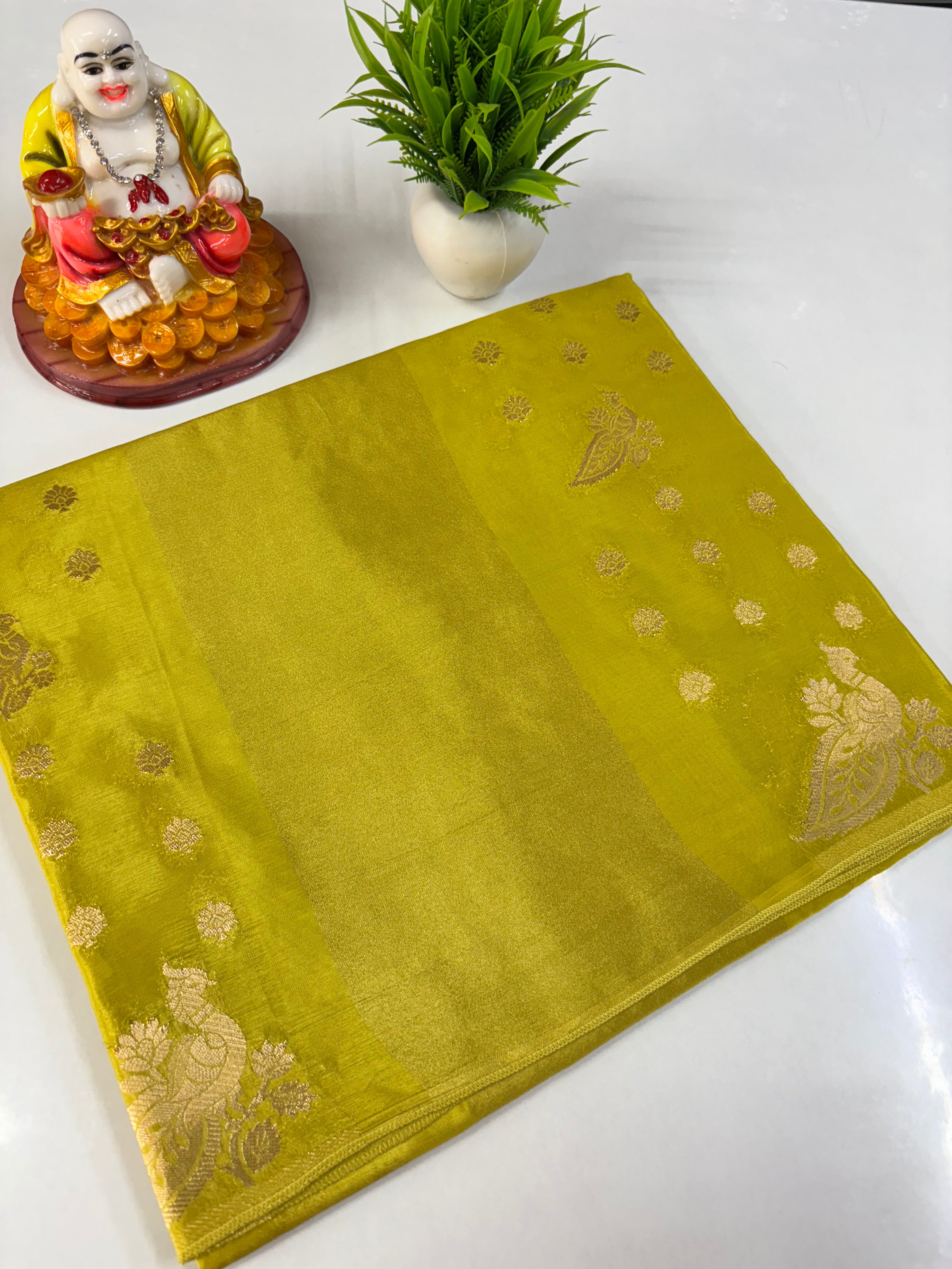 Pure Viscose Saree with Peacock Design