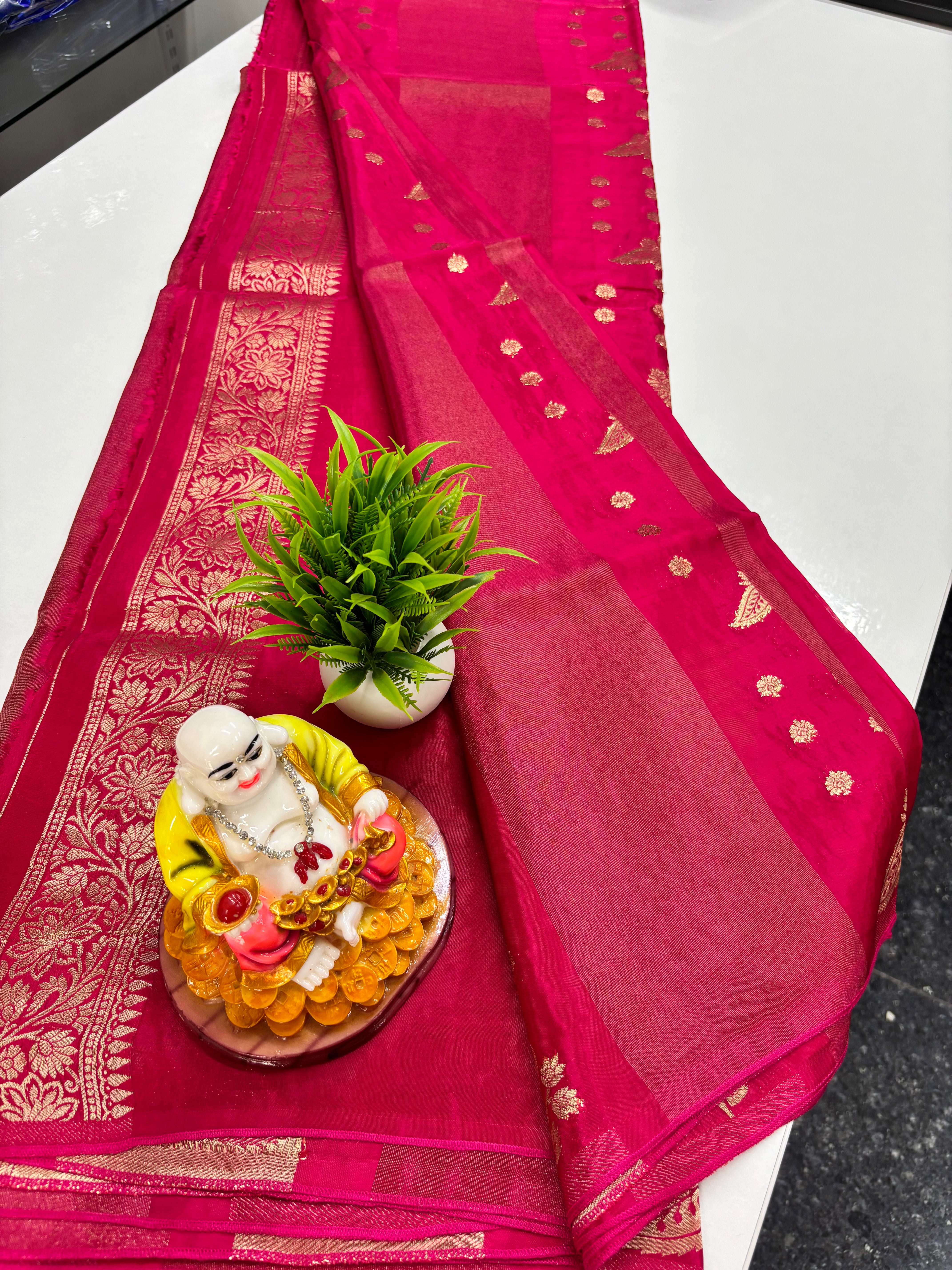 Pure Viscose Saree with Peacock Design