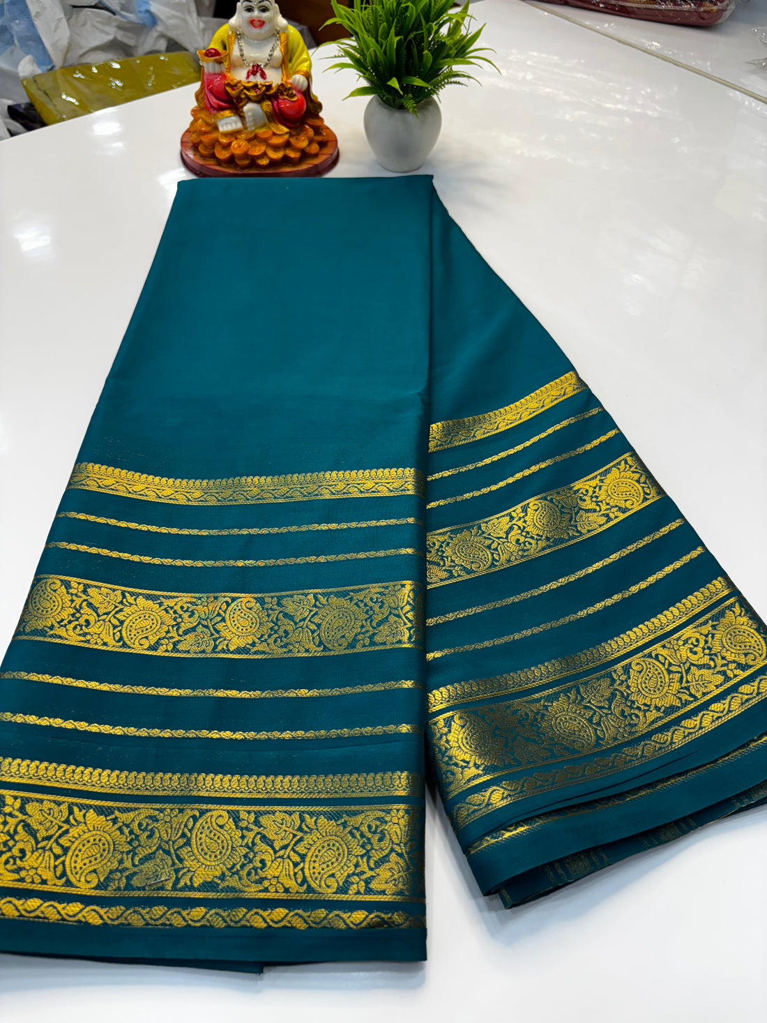 Mysore Crepe Silk Saree with Elegant Border