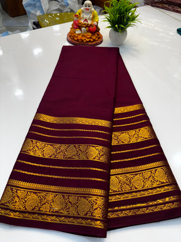 Mysore Crepe Silk Saree with Elegant Border