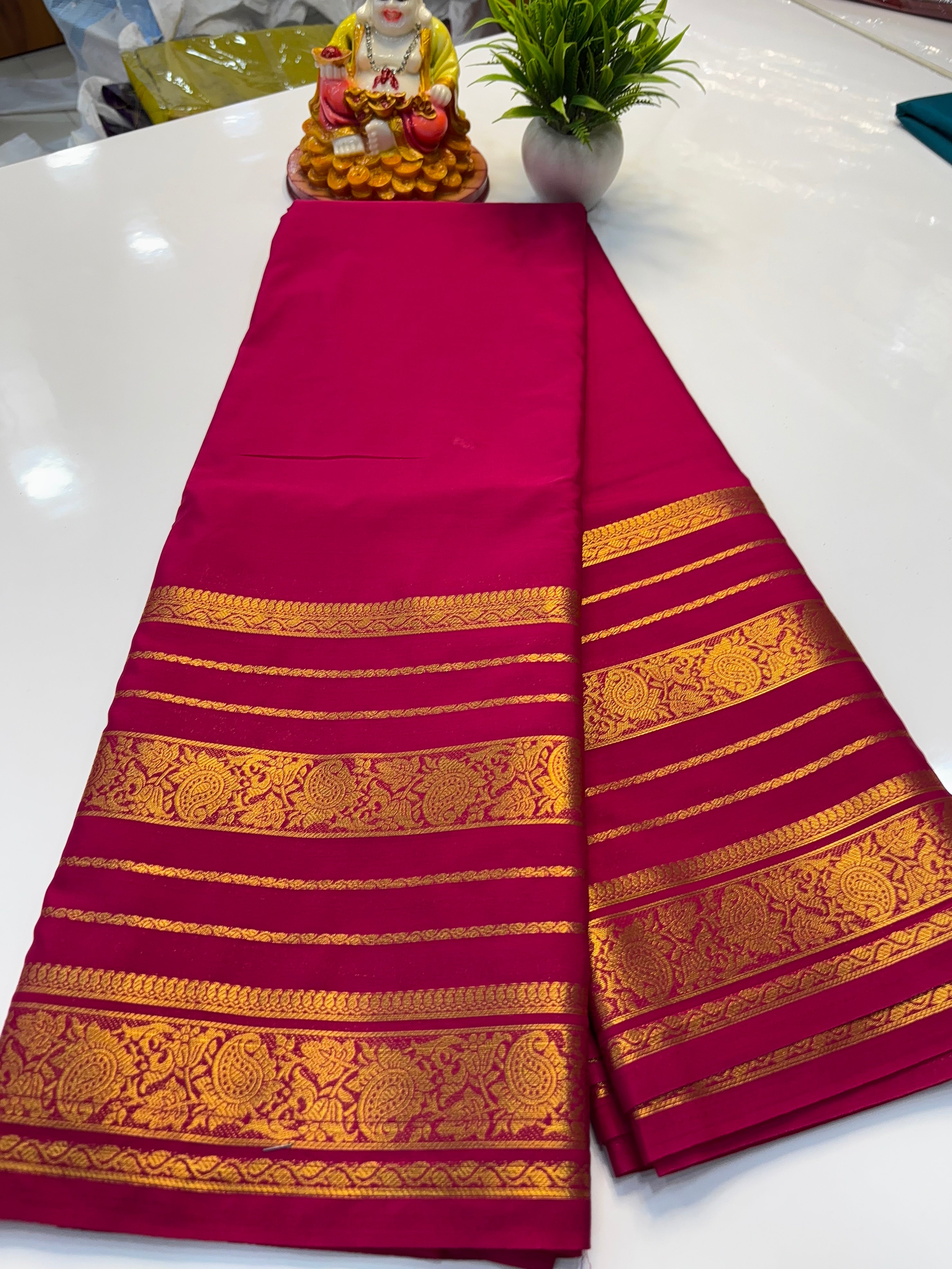 Mysore Crepe Silk Saree with Elegant Border