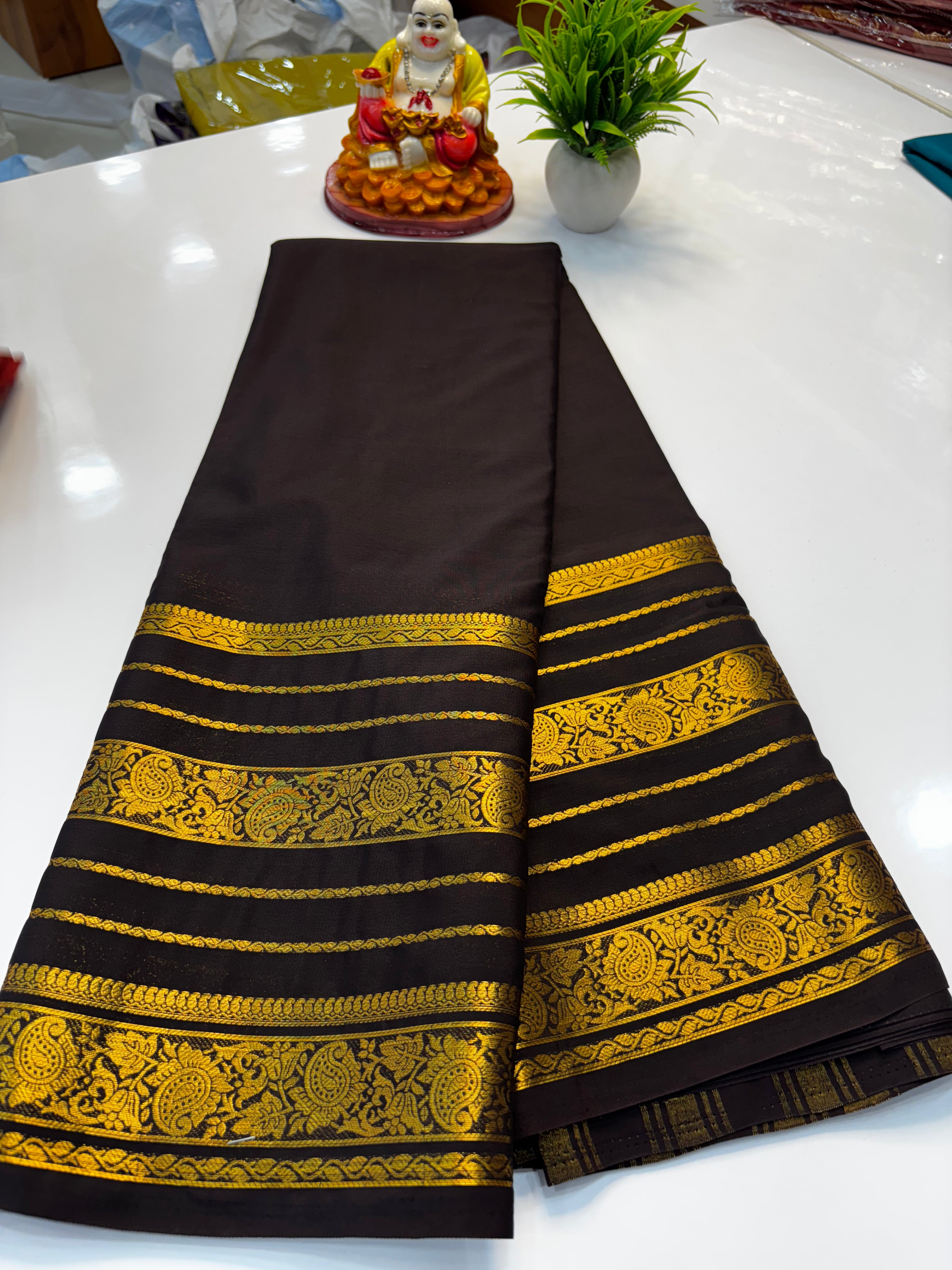 Mysore Crepe Silk Saree with Elegant Border