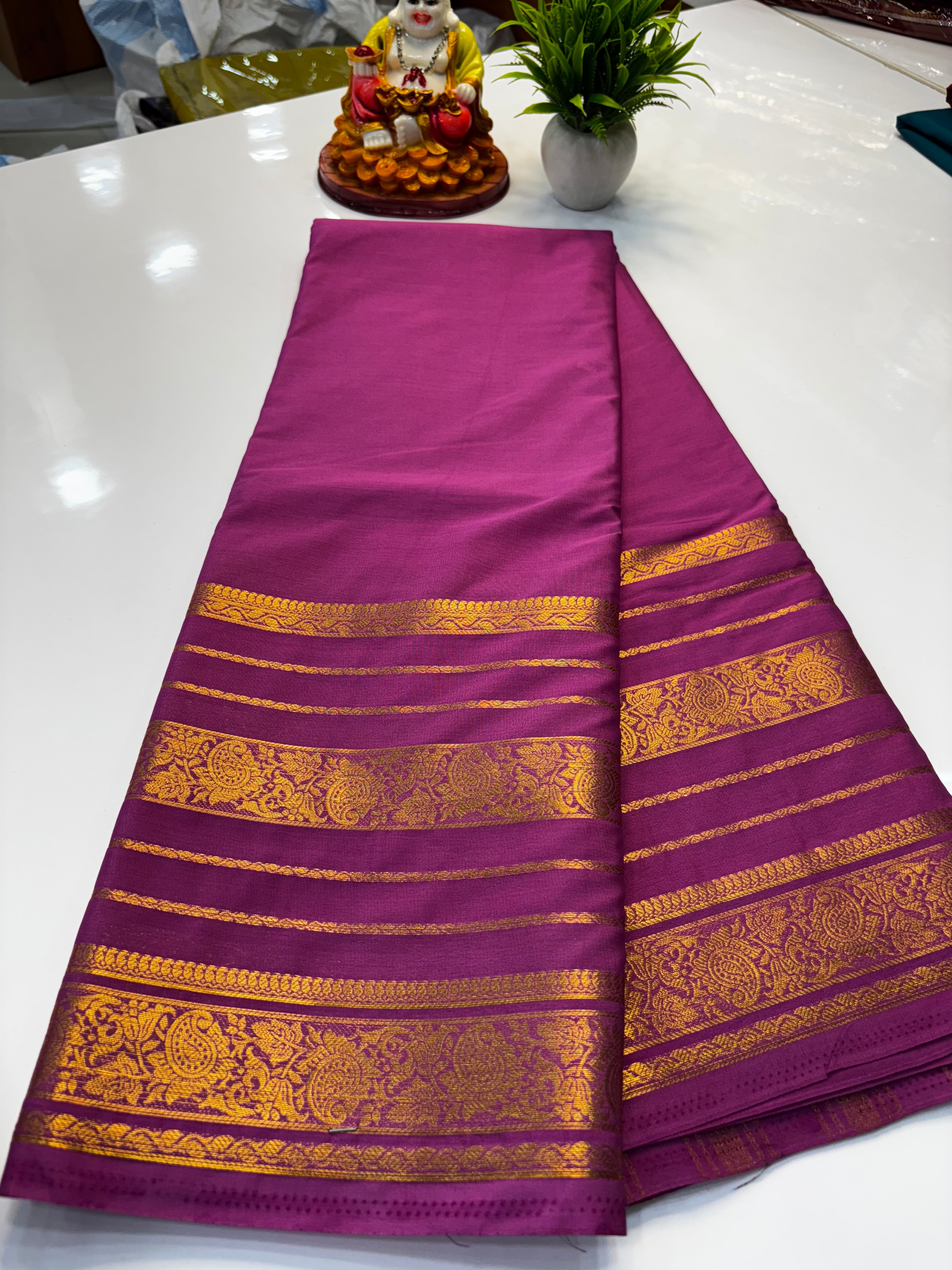 Mysore Crepe Silk Saree with Elegant Border