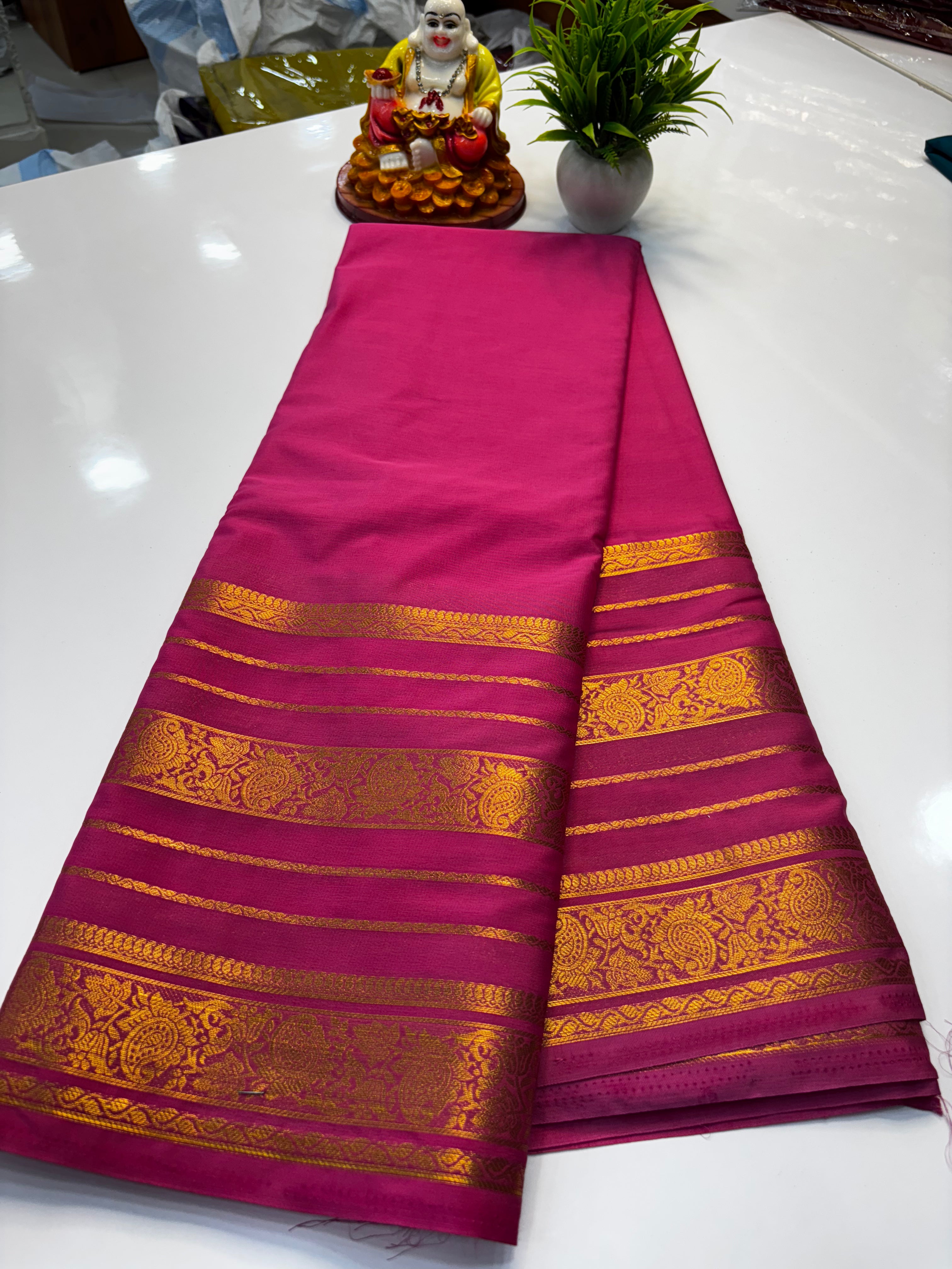 Mysore Crepe Silk Saree with Elegant Border