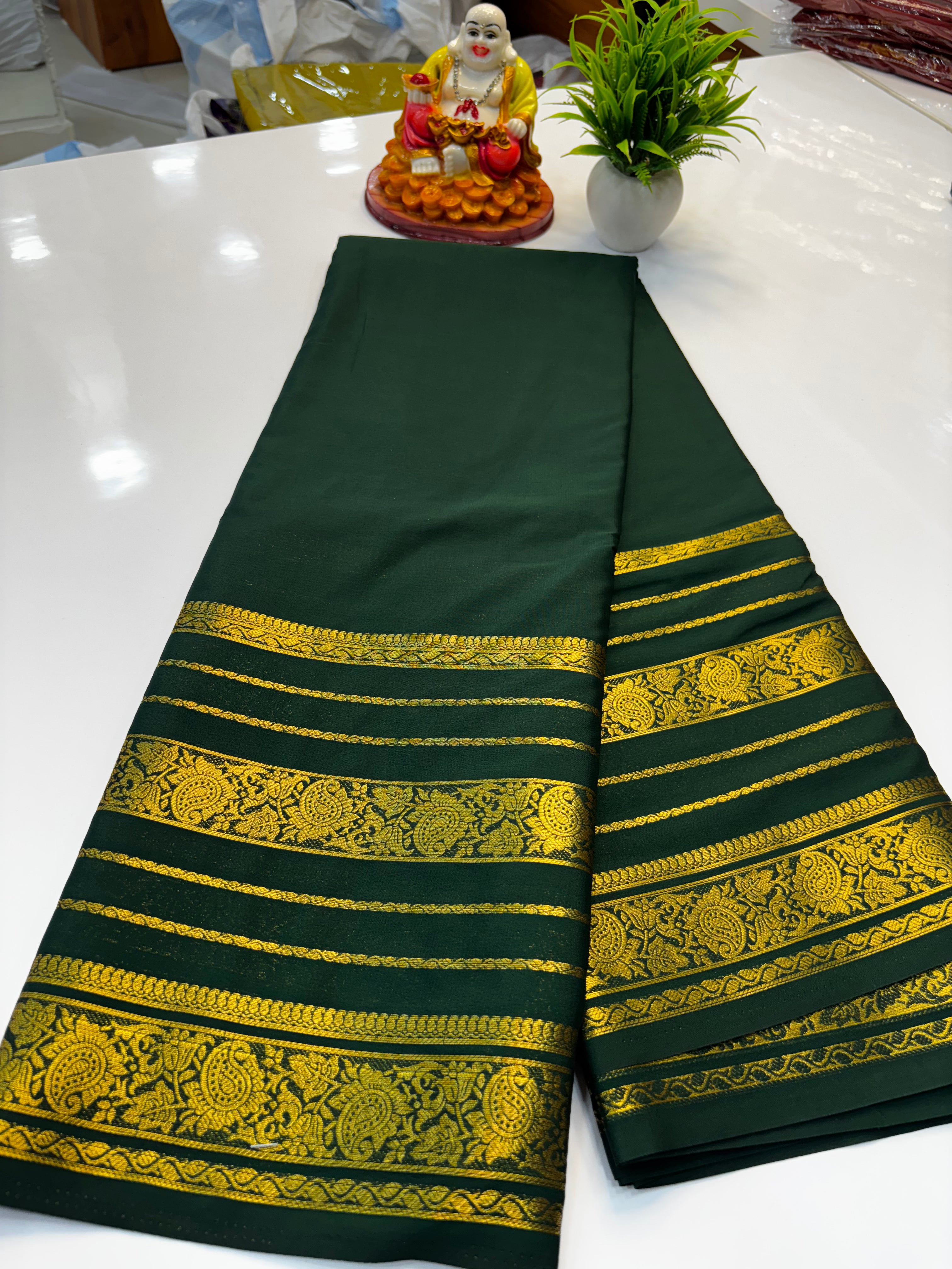 Mysore Crepe Silk Saree with Elegant Border