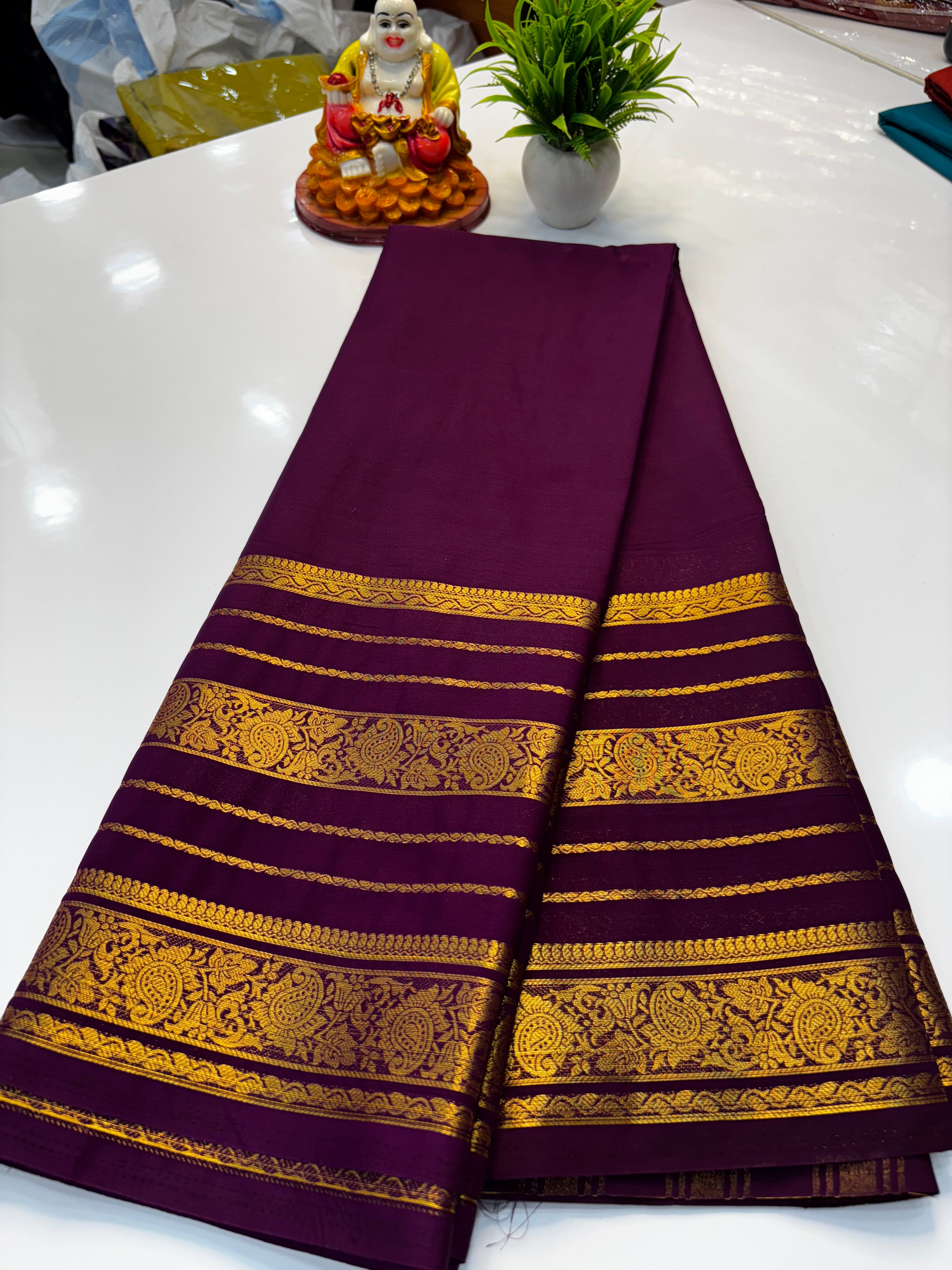 Mysore Crepe Silk Saree with Elegant Border