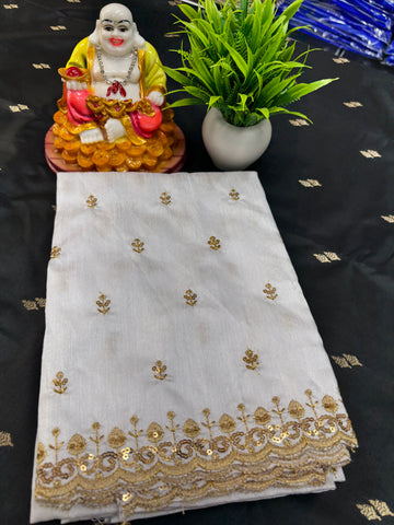 Raw Silk White Blouse